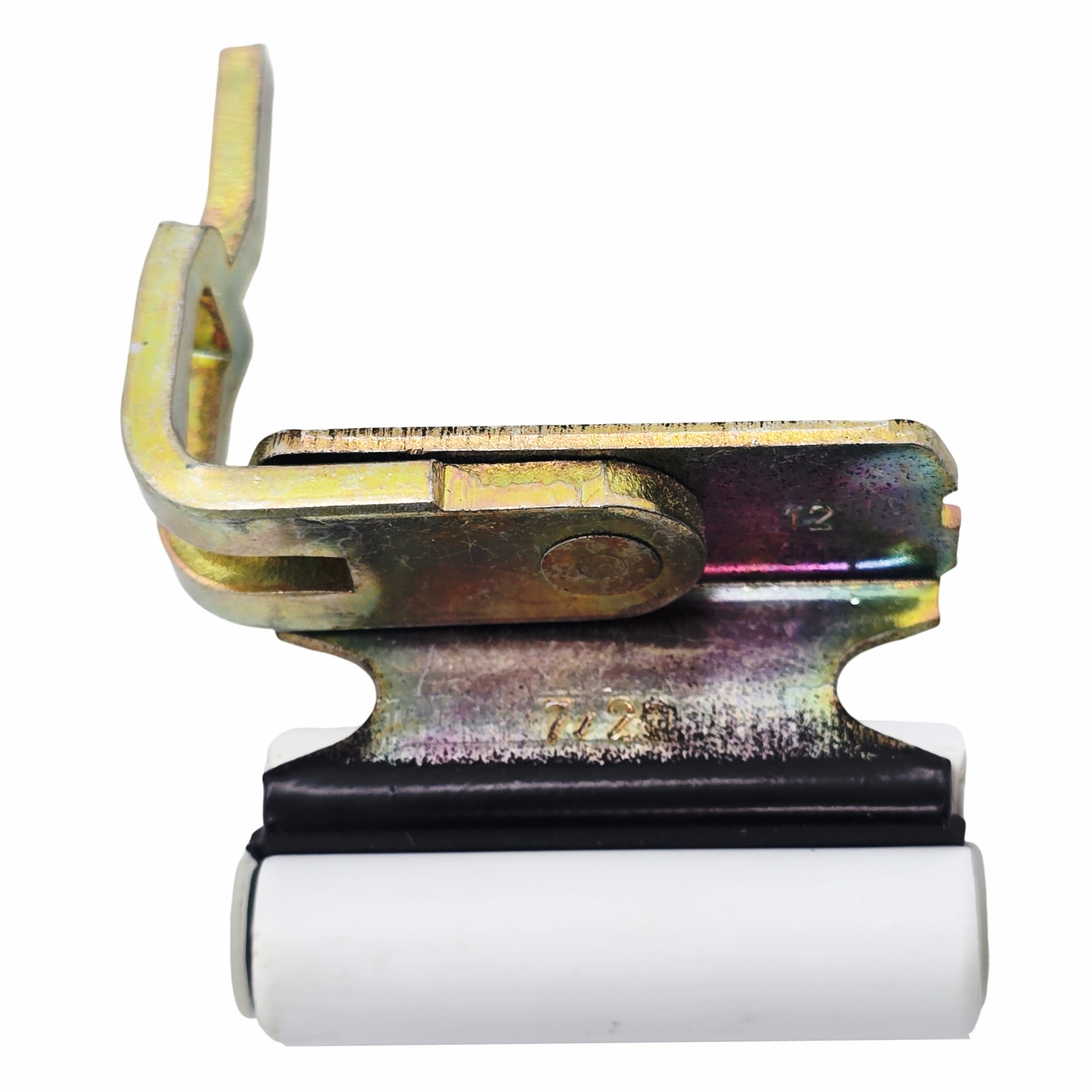 SI Siegenia Winkelband 7/20, Druckrolle, Roller, Schuhwerkzeug, Gummirolle, Metallteil