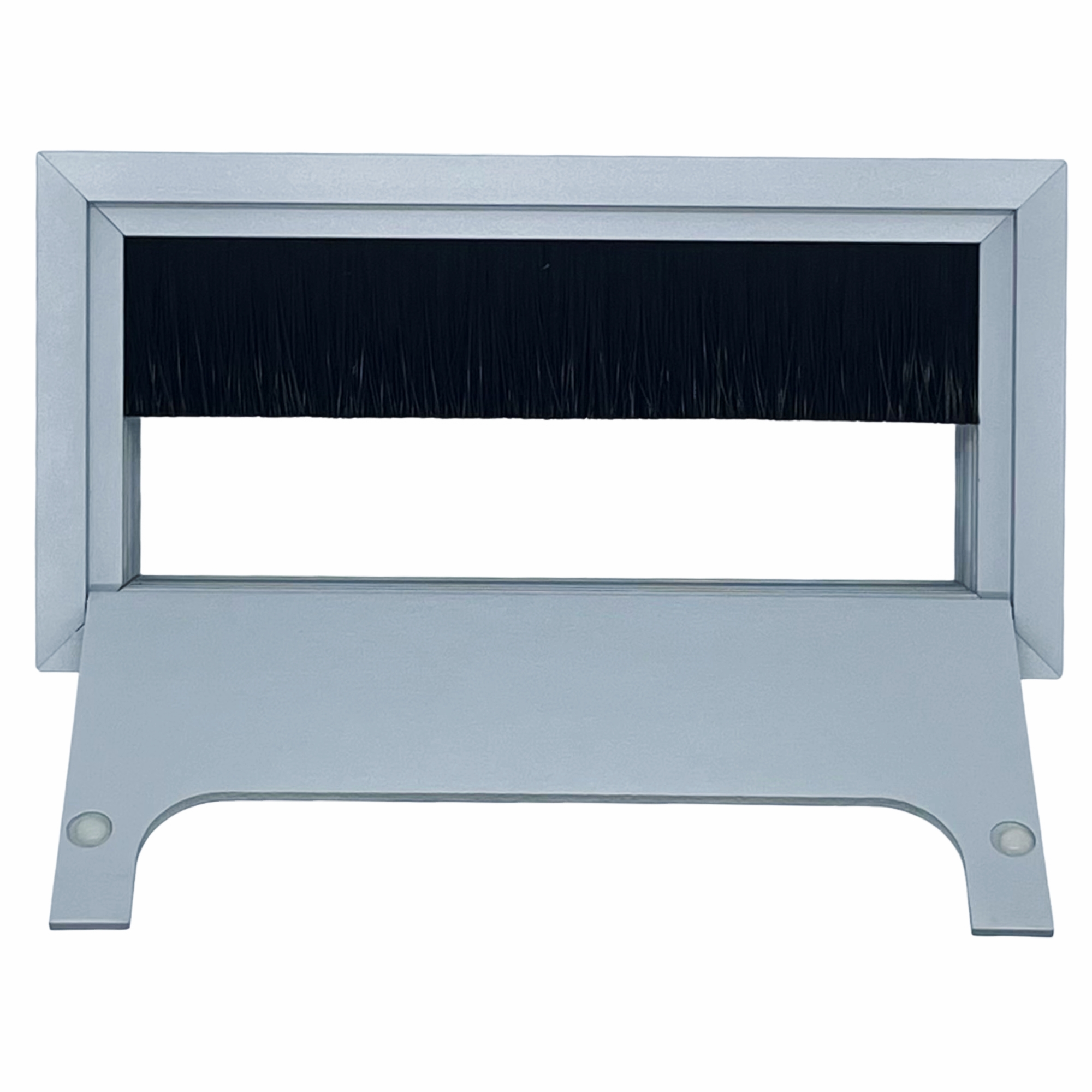 Emuca Kabeldurchführung Eckig 160x80 mm, Aluminium silber eloxiert, Schminkpinsel-Schublade, Pinselhalter, Bürstenhalter, Kunststoffrahmen,  Metallrahmen