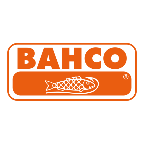 Bahco, logo, marke, bahco, orange, fischsymbol