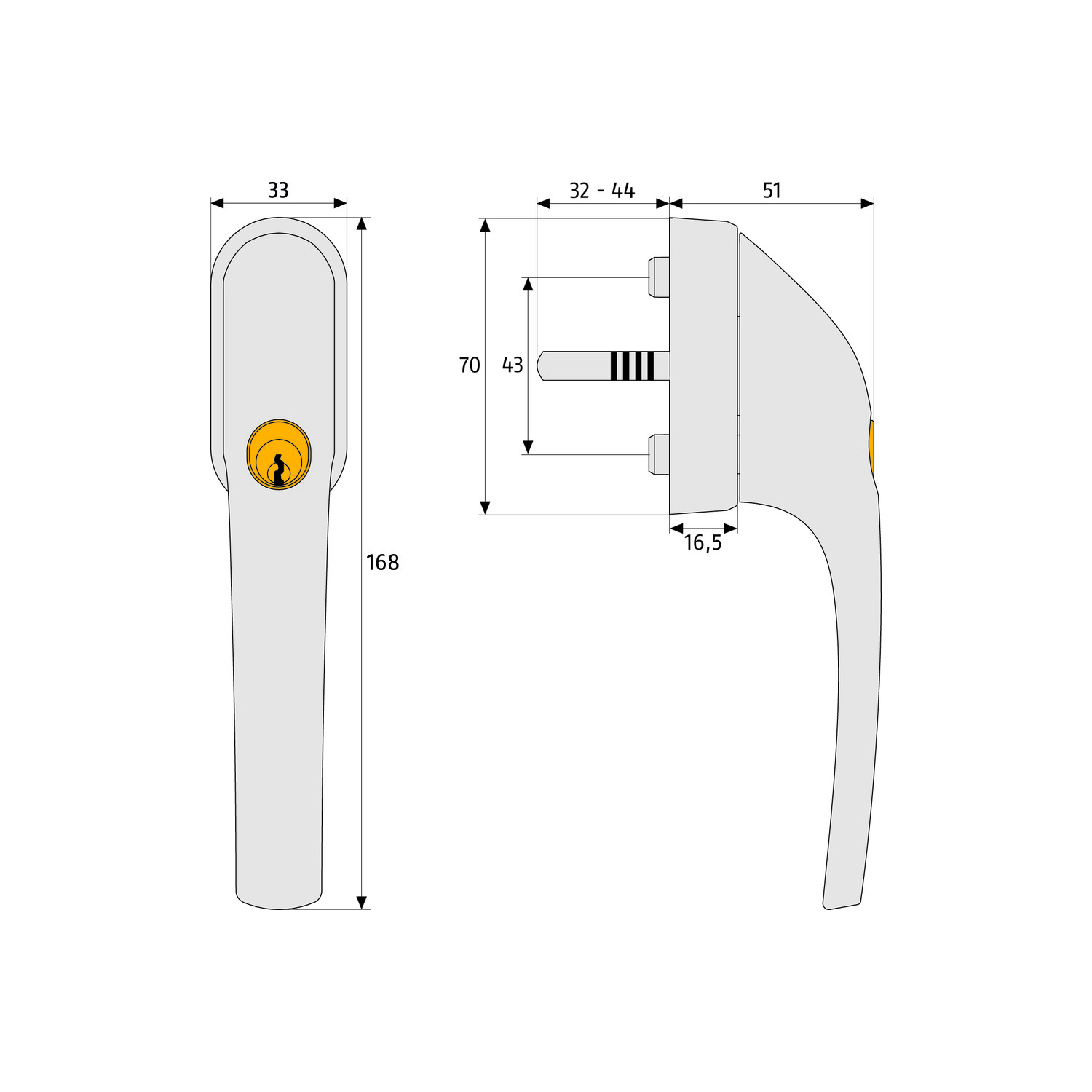 [B-WARE] OUTLET ABUS Fenstergriff FG300 abschließbar, Diagramm, Handlung, Diagramm, Handlung, Diagramm, Handlung