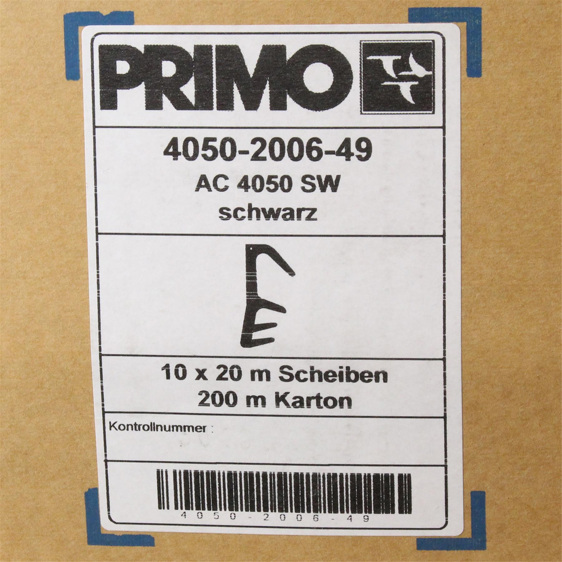 Primo Dichtung RAL 9004 (200m) AC 4050, Text, Dokument, Quittung, Papier