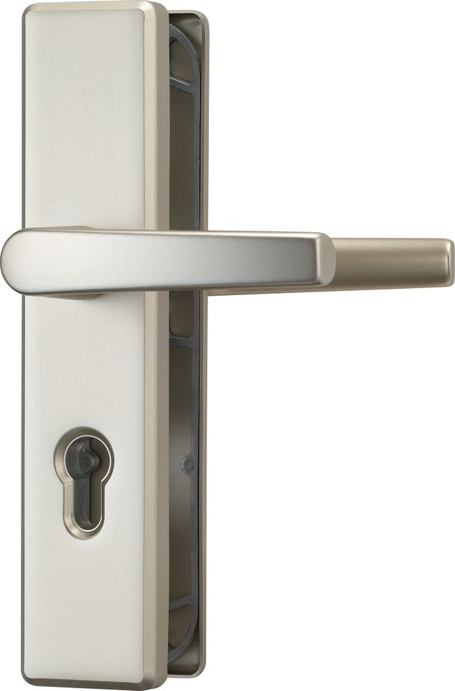 ABUS Schutzbeschlag DR/DR KLS114 für Wohnungsabschlusstüren F1 F2 F2, Türdriegel, Türgriff, Sicherheitsschloss, Metall, Beige
