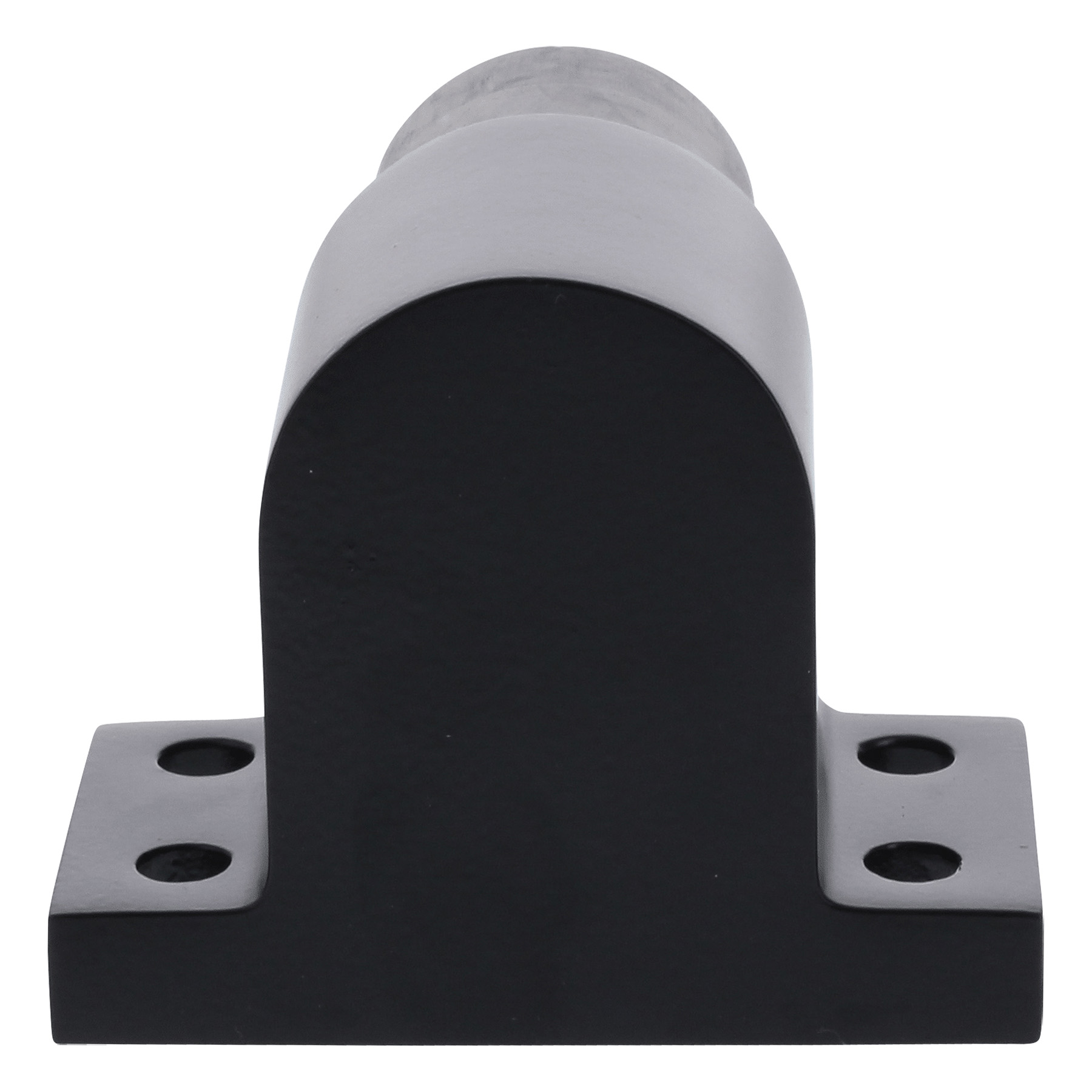 KWS Türstopper 2024 Türpuffer zum Aufschrauben ohne Haken schwarz (RAL 9005), Rollenhalter, Rollenstütze, Gelenkrolle, Schwenkrolle, Metallbasis