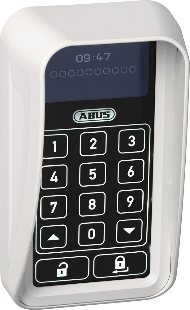 ABUS HomeTec Pro CSS3000W weiß Sichtschutz Funk - Tastatur, Tastatur, Schloss-Tastatur, Elektronisches Schloss, Zutrittskontrolle, Abus