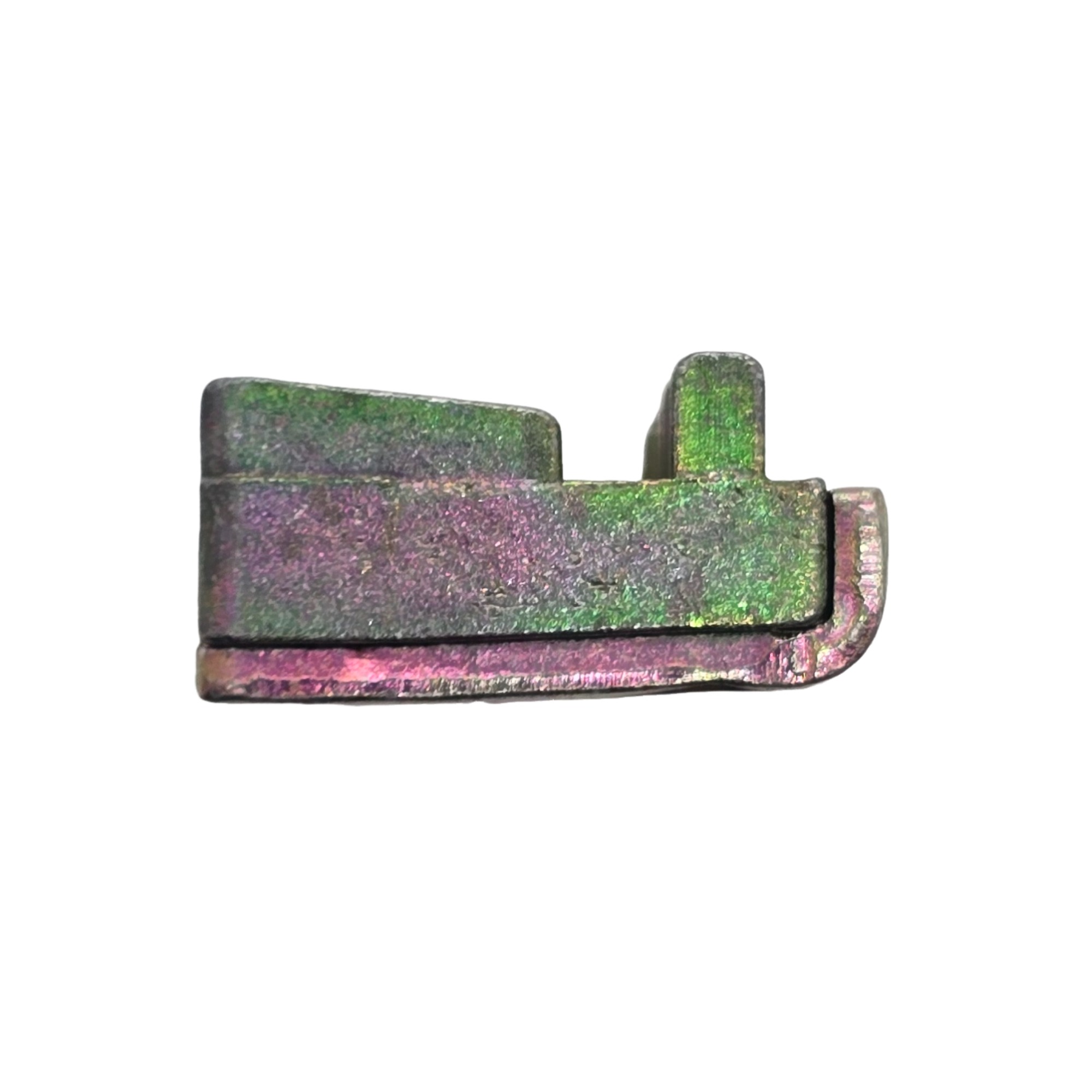 [BA] AubiI Sicherheitsschließblech SE873 L, Links, Metallstück, kleines Scharnier, bunt, iridisch, metallisch