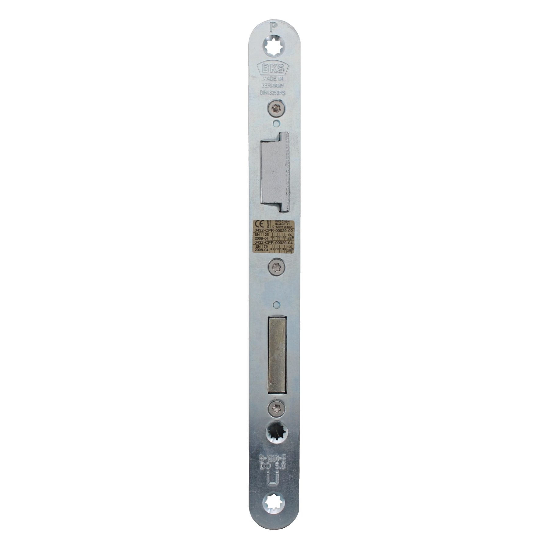 BKS Einsteckschloss PZ mit Panikfunktion E DIN rechts 65 / 72 / 9 Stulp 235 x 24 mm