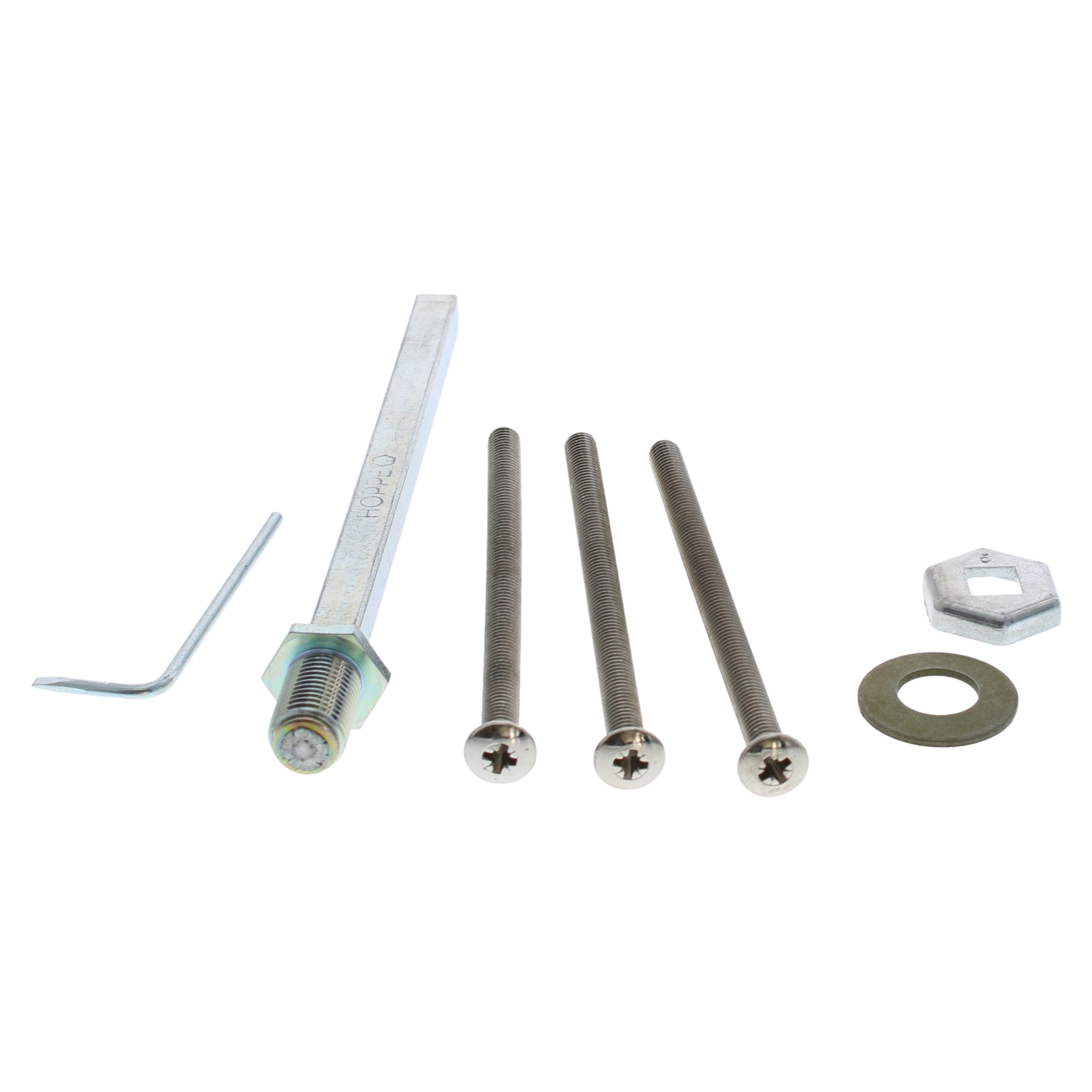 HOPPE Befestigungsset für Schutzgarnitur KN/GR sichtbar 8 mm TS 86-91 mm 3693607, schrauben, unterlegscheiben, muttern, innensechskantschlüssel, bolzen