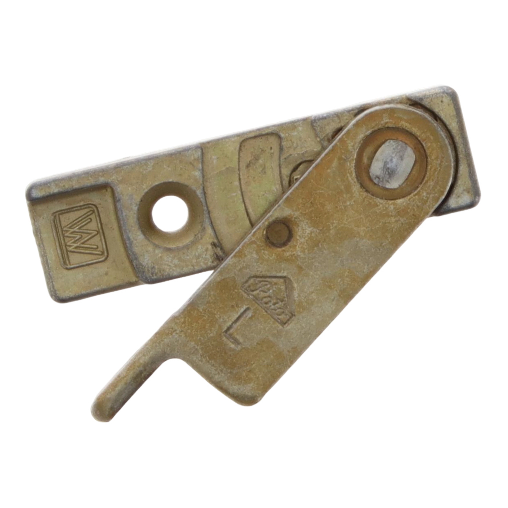 Weidtmann Flügelheber F50J links gvz., zebra mechanism?, metallteil, messing, Scharnier, Schlussel