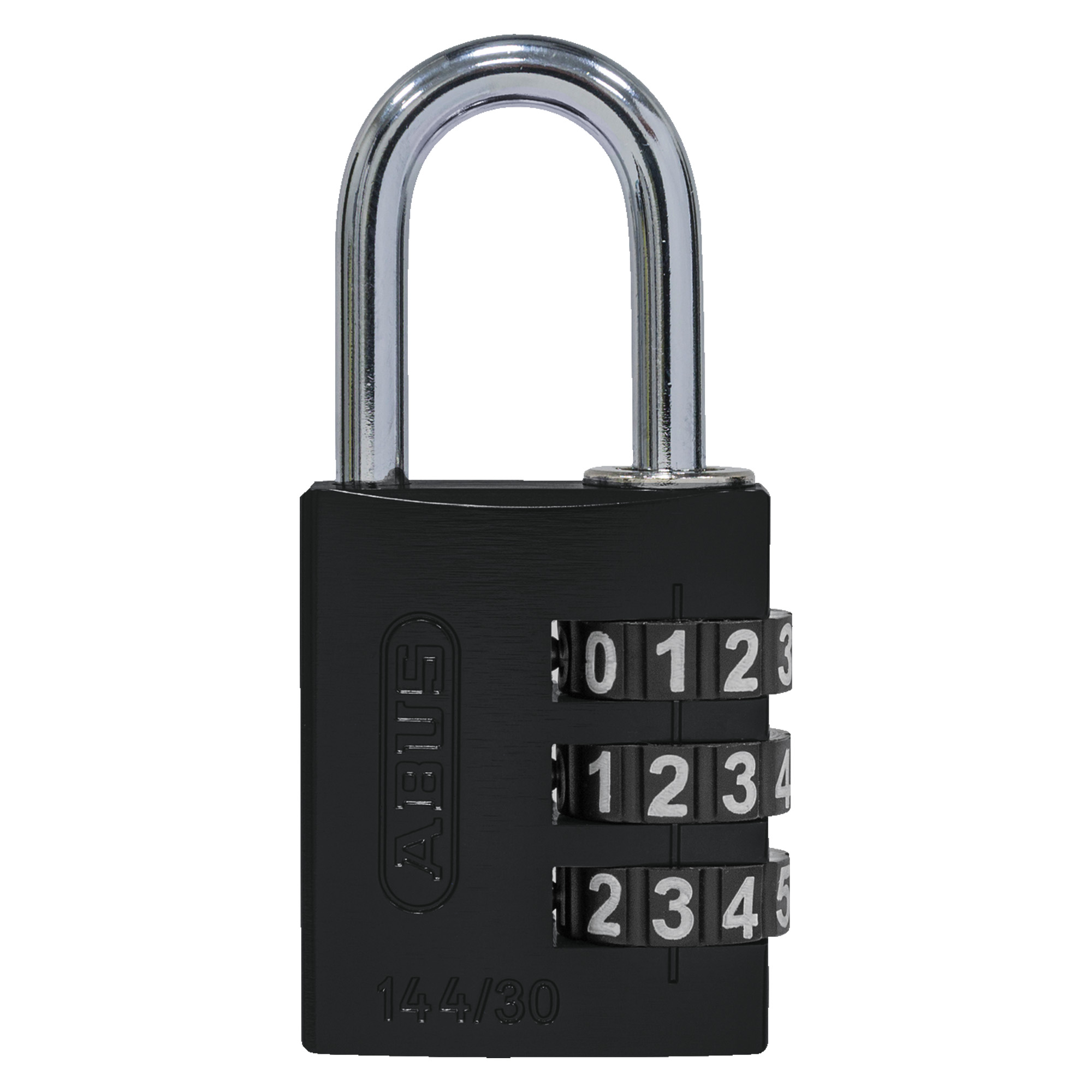 Abus Hangschloss 144/30 schwarz Lock-Tag, Schloss, Vorhängeschloss, Zahlenschloss, Schwarz, Metall