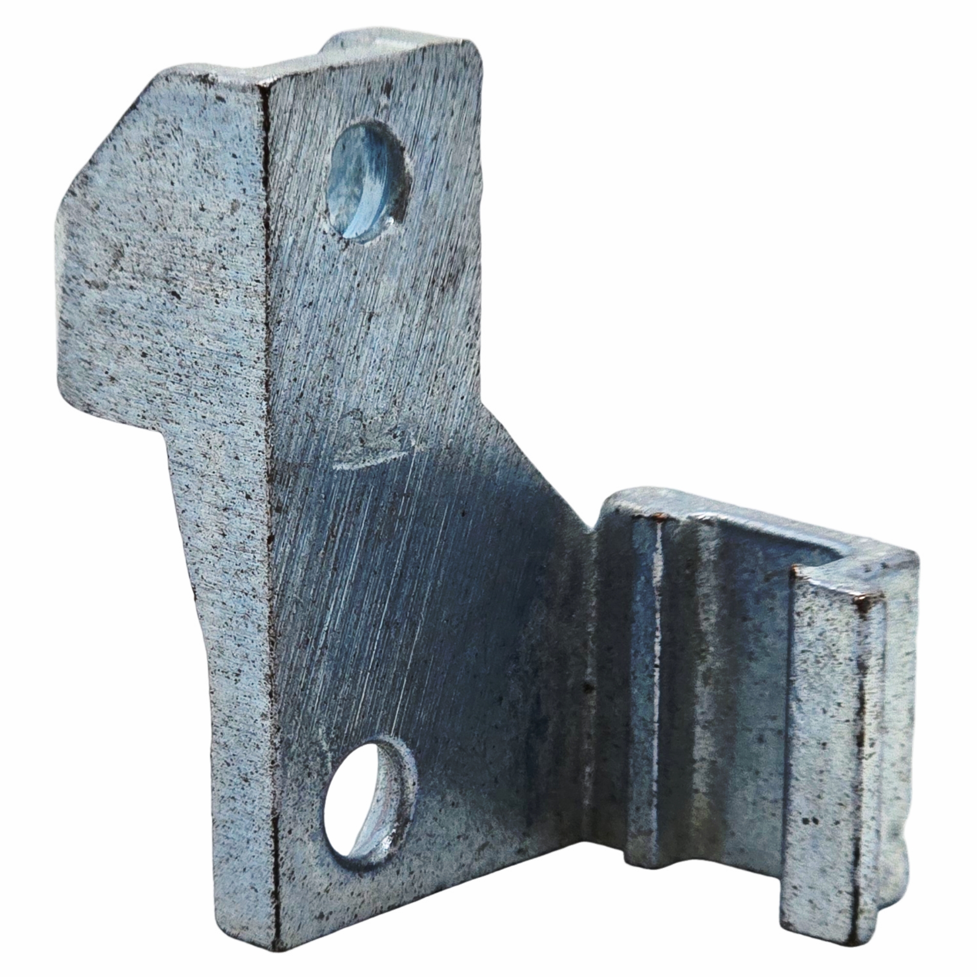 [BA] Hueck Hartmann Ecklager 100 kg links silber, Metallteil, Stahlstück, Haltewinkel, Montagewinkel, Lochmuster