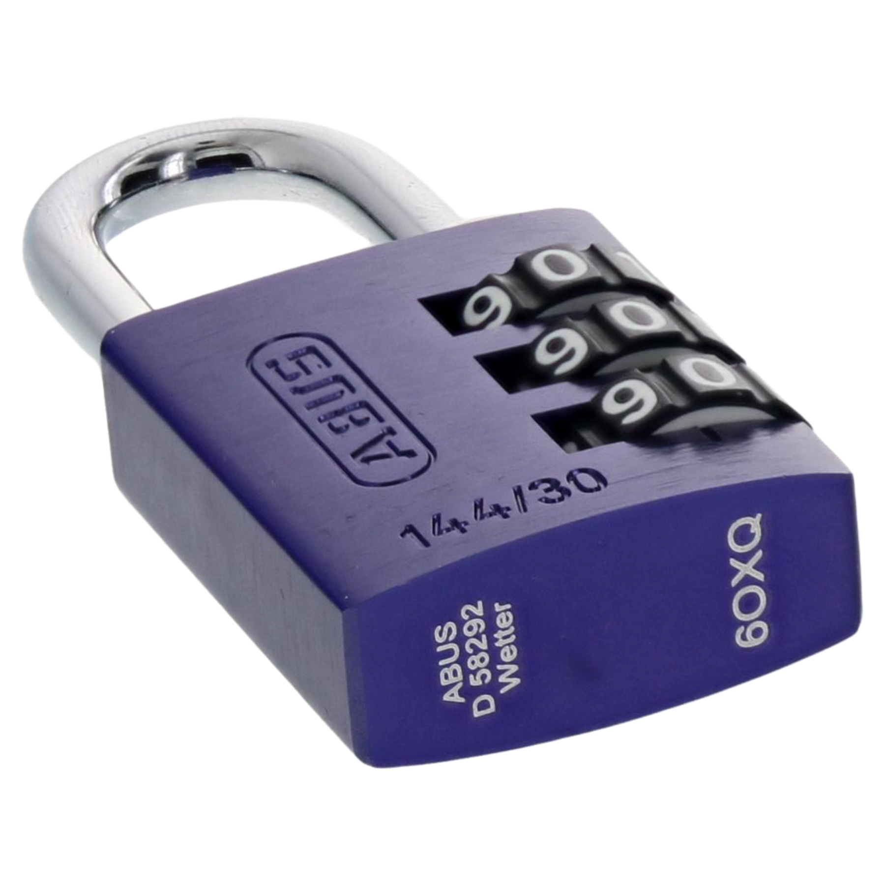 Abus Hangschloss 144/30 lila Lock-Tag, Sperren, Kombinationsschloss