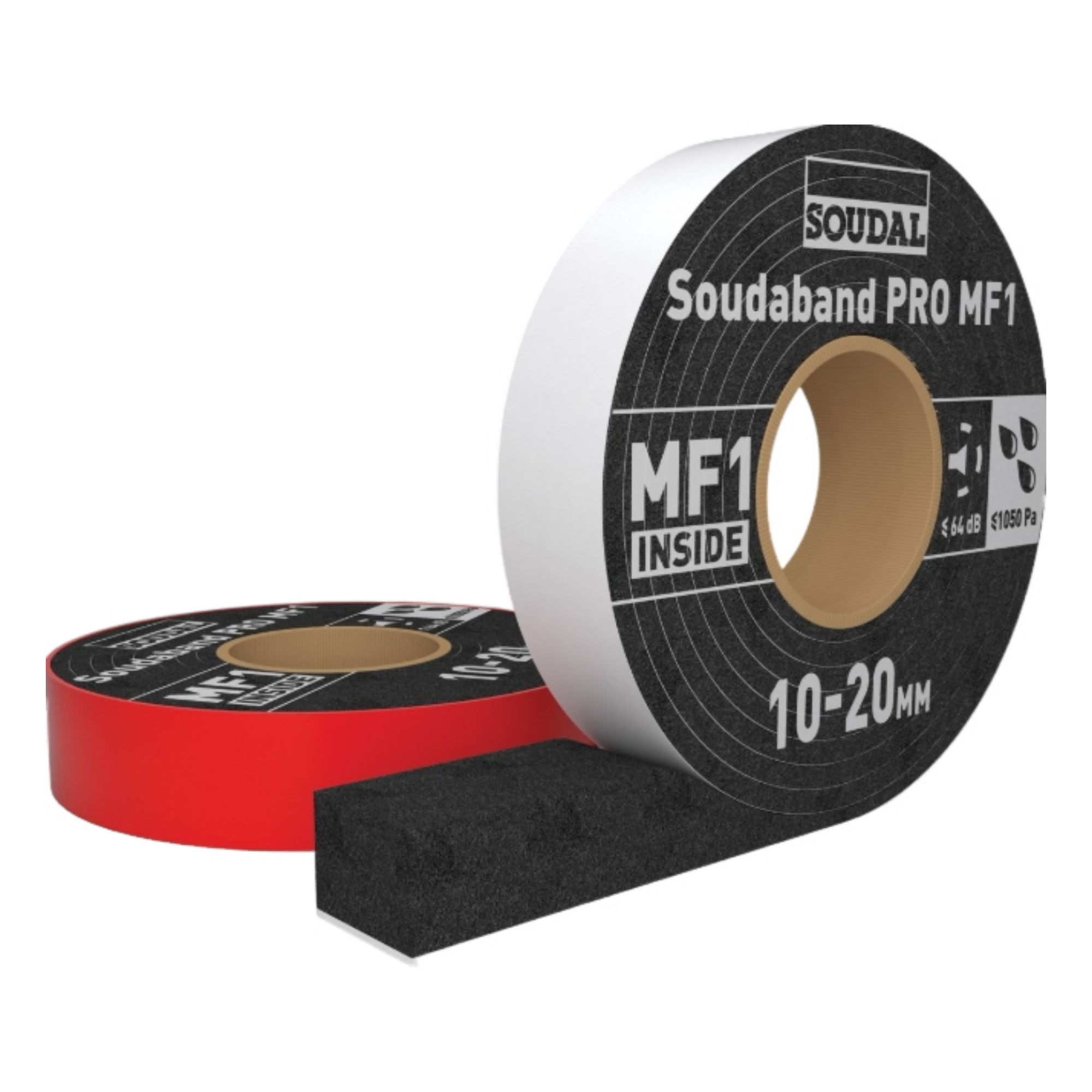 SOUDABAND PRO MF1 73/10-20 Kompriband 1050 Pa, abrasive tape, Schleifband, Schaumrückseite, Schleifband, MF1, Soudal, 10-20mm, Streifen, Klebeband, Polieren