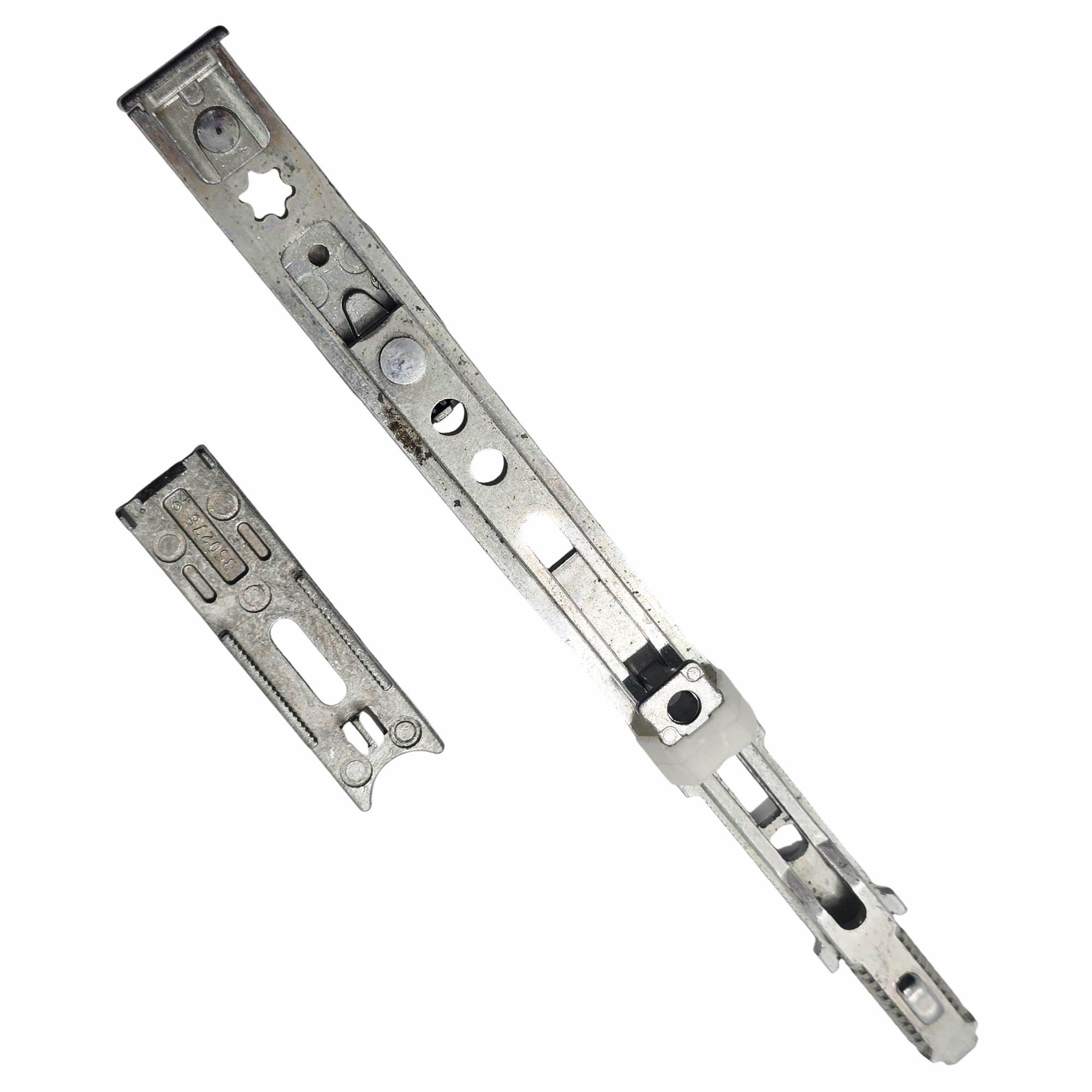 [BA] MACO Anschlußstück Kippverschluss unten für FFH 500- 1800mm Länge 170mm, Schubladenbeschlag, Metallführung, Kunststoffführung, Auszugsschiene, Montagebauteil
