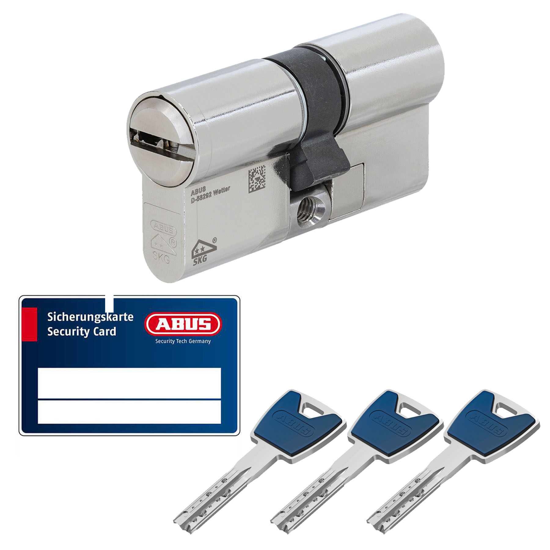 ABUS EC880 ECK880 modular GS gleichschliessend inkl. Sicherungskarte 70/70 Profilzylinder