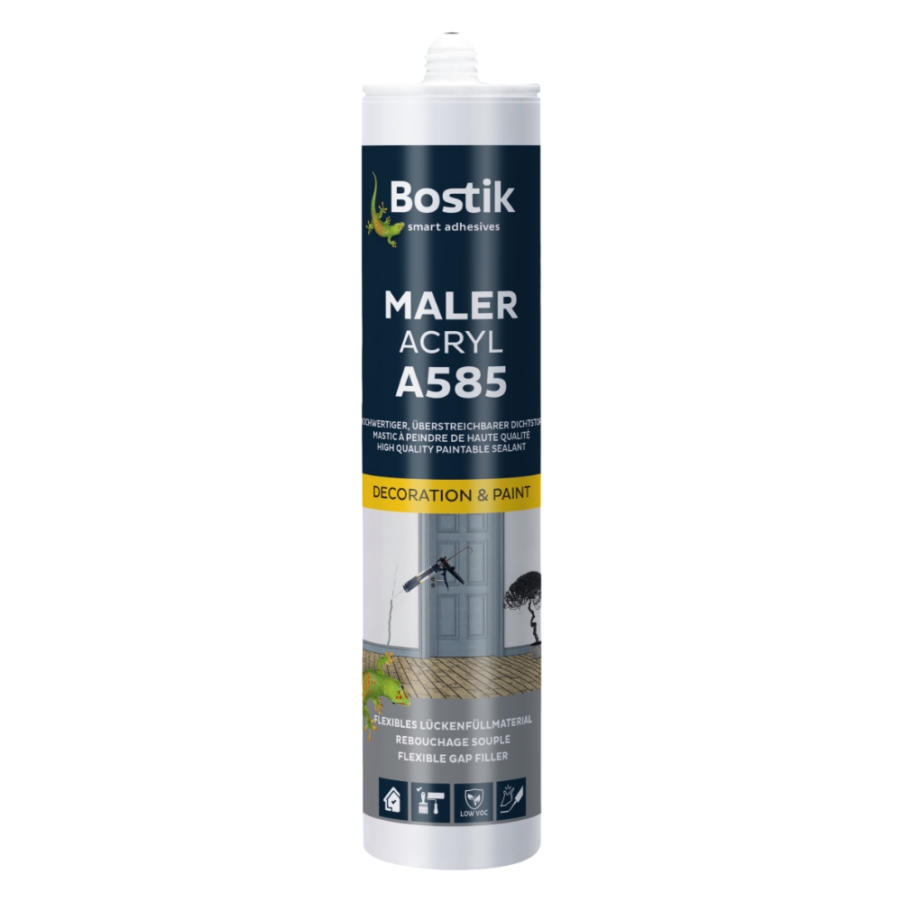 [DS] BOSTIK A585 MALER ACRYL 300ML GRAU Nr. 12011349, Maler-Acryl, Acryl-Dichtstoff, Acryl-Maler, A585, Füllmasse