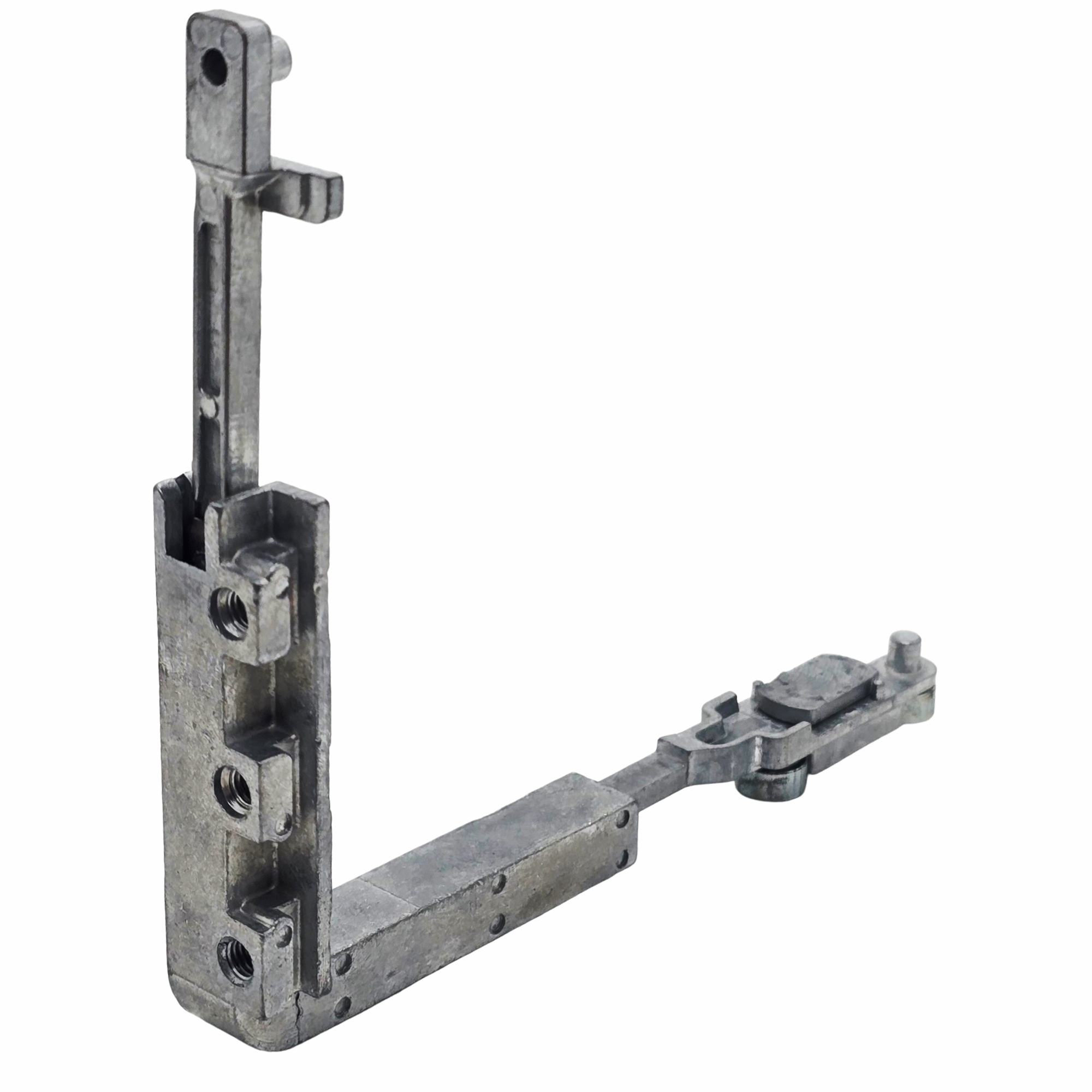 [BA] NOTTER Eckumlenkung AI 20-03 K Links, Metall-Scharnier, Sperrmechanismus, Industrie-Scharnier, Metallgrau, gewinkelter Halter