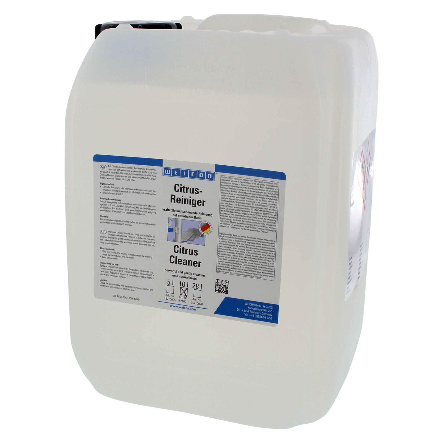 WEICON Citrus Reiniger 10 Liter Kanister, Kanne