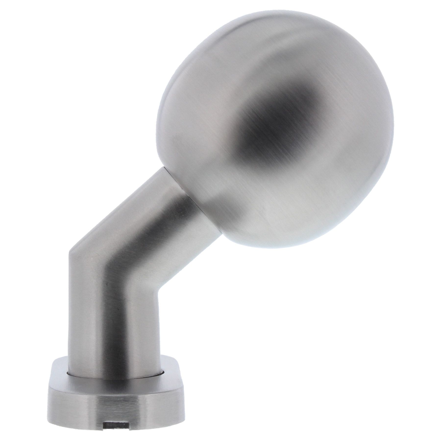 ToniTec® Türknopf oval gekröpft fest Edelstahl fein matt mit Vierkantstift, Gerät, Fön, Elektrisches Gerät