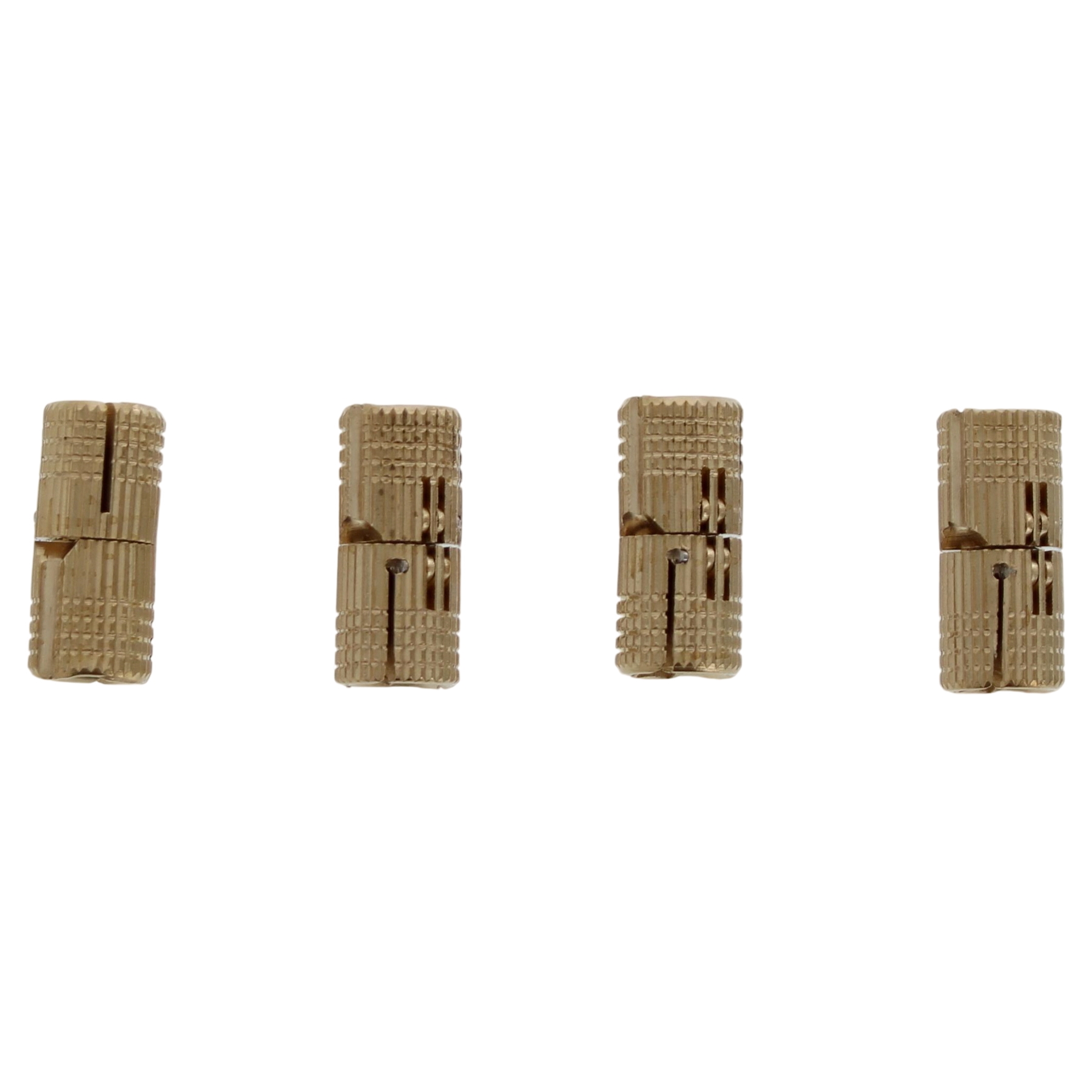 4x ToniTec Einbohrscharnier unsichtbar Exakt Zylinder Scharnier Möbelband messing 10 mm
