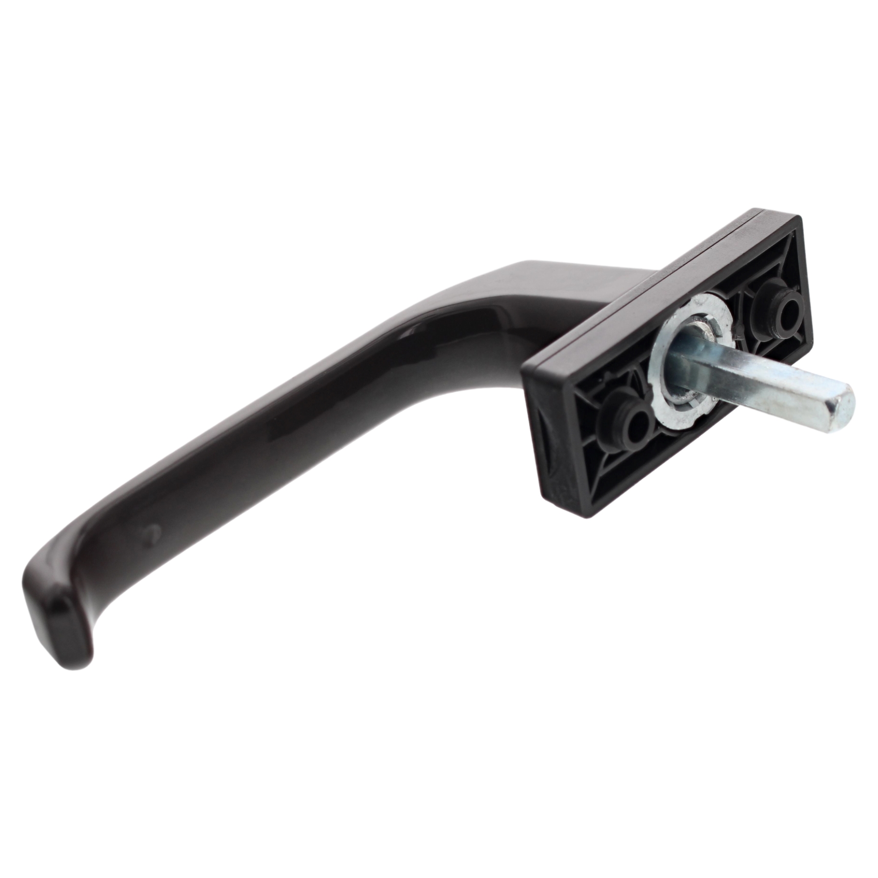 [BA] Hermo Fenstergriff 1747, Stftlänge 32 mm, Nocken 12 mm, schwarz, Türgriff, Hebel, Schwarz, Metall, Verpackungskomponente