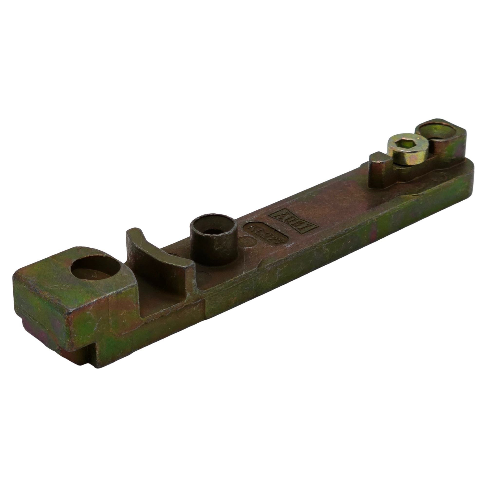 [BA] Aubi Kipplager KL227, mechanic tool, rail clamp, adjustable bar, metal part, green rusted