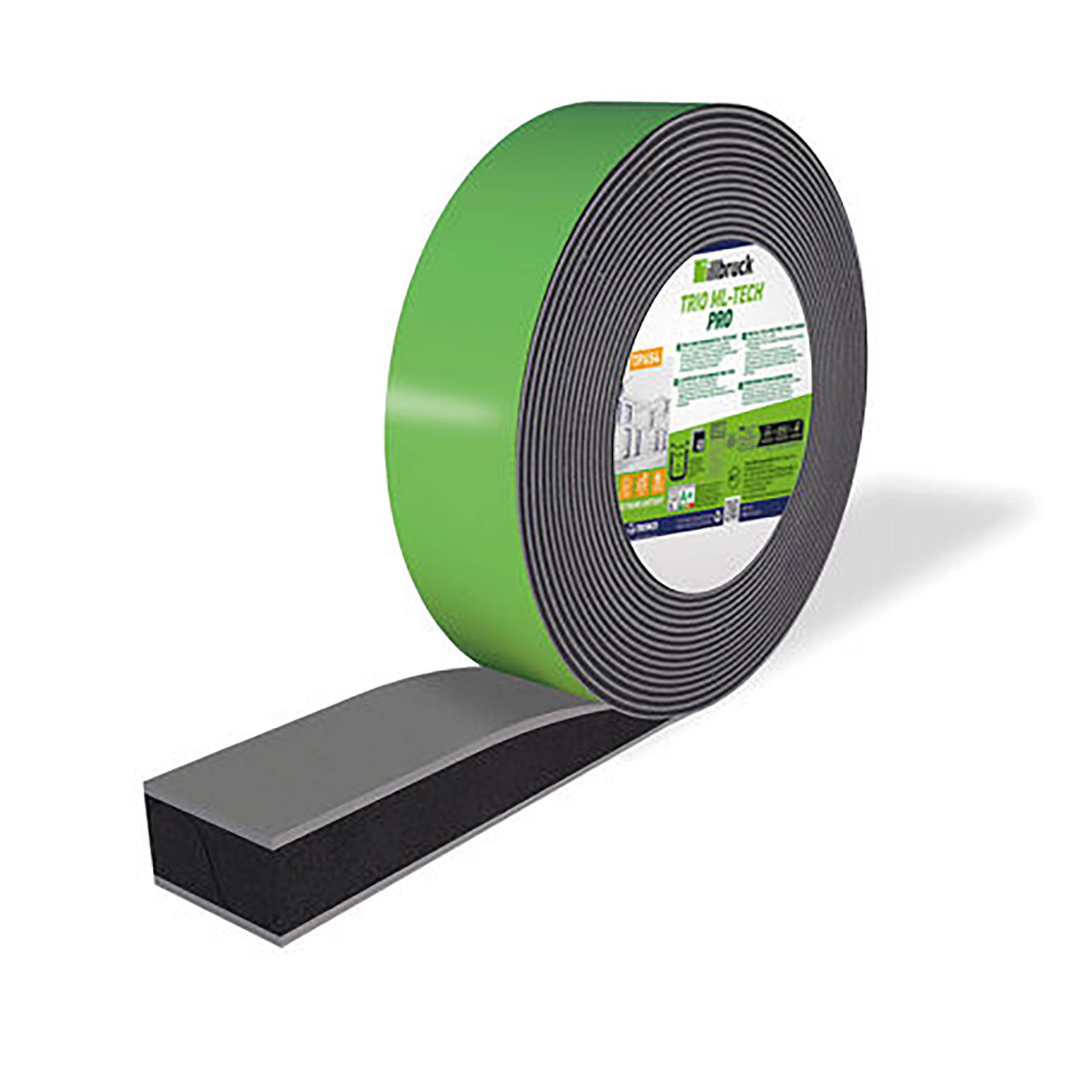 Illbruck TP654 ILLMOD TRIO 1050 77/(6-20) anthrazit Rolle a 11,5 m, Klebeband, Gummistreifen, Schaumstoffunterlage, Schrumpfband, Klebebandrollen