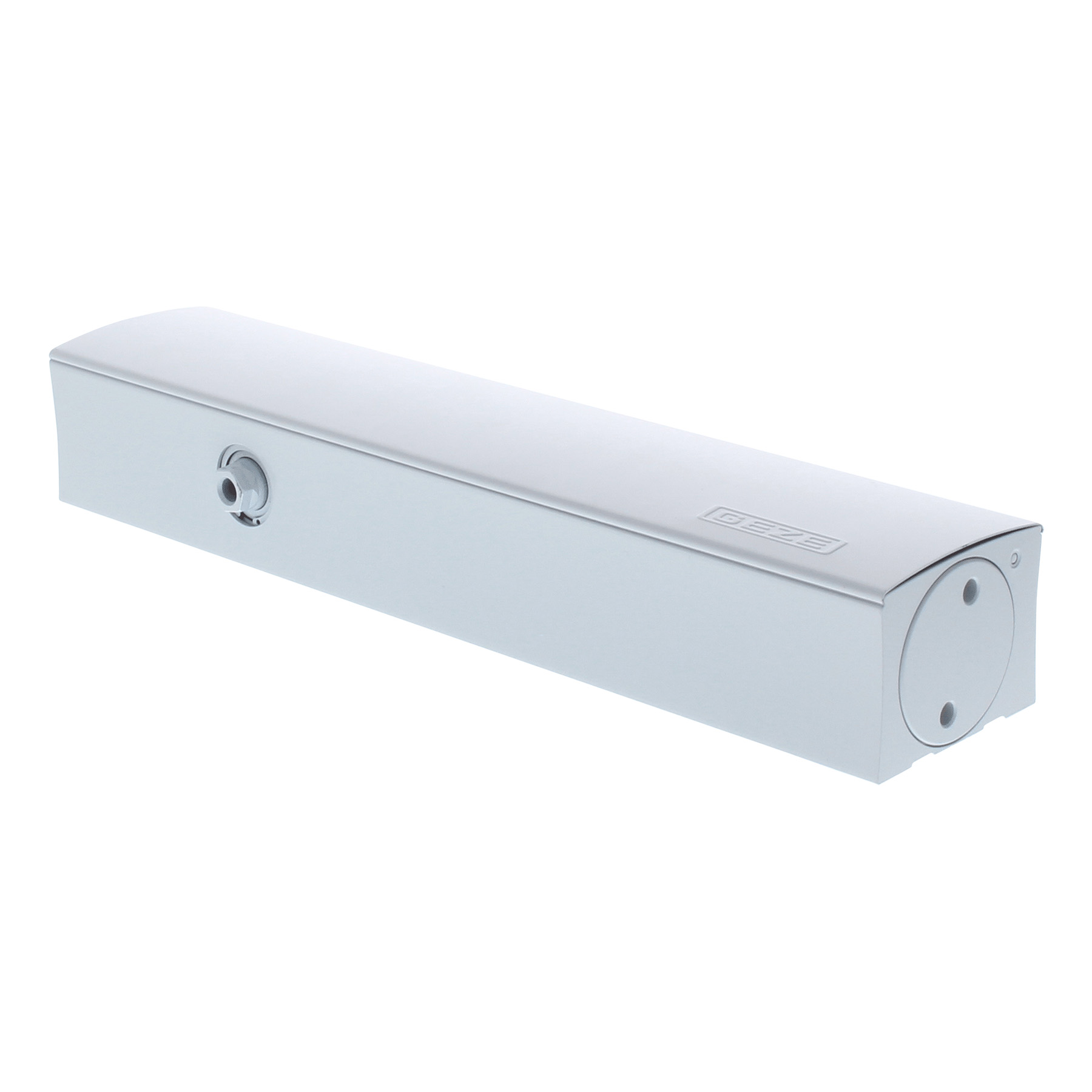 [B-WARE] GEZE Türschließer TS 5000 ohne Gleitschiene Gr. 2-6 Weiß, Seifengehäuse, Blechgehäuse, Wanddose, Kabeldurchlass, Klemmverschluss, Zugtoren, Montageprofil, Kabelkanal, Elektronikbox, Gehäuse