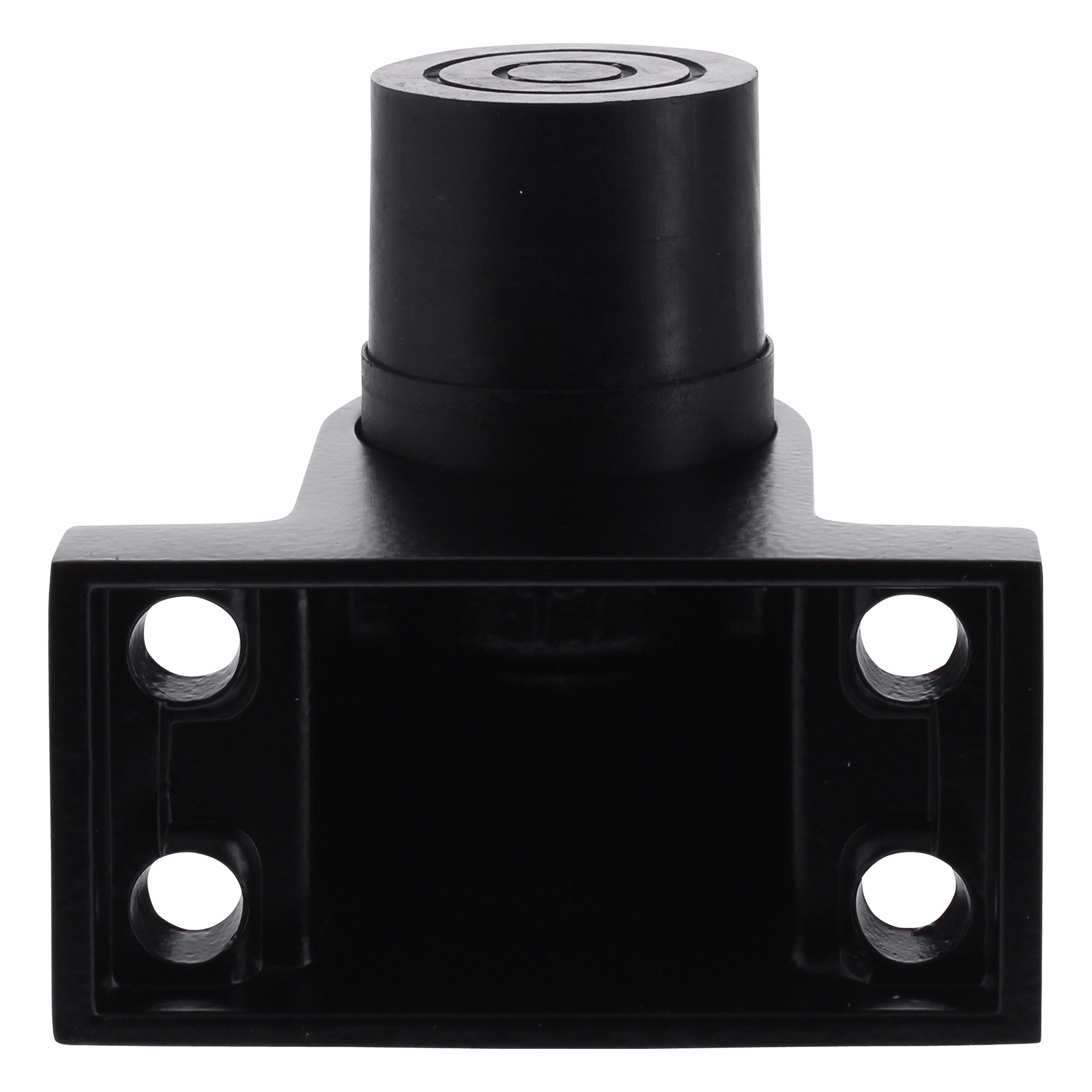 KWS Türstopper 2024 Türpuffer zum Aufschrauben ohne Haken schwarz (RAL 9005), Saugheber, Kamera Adapter, Filterschraubenkopf, Stativplatte, Schwarz