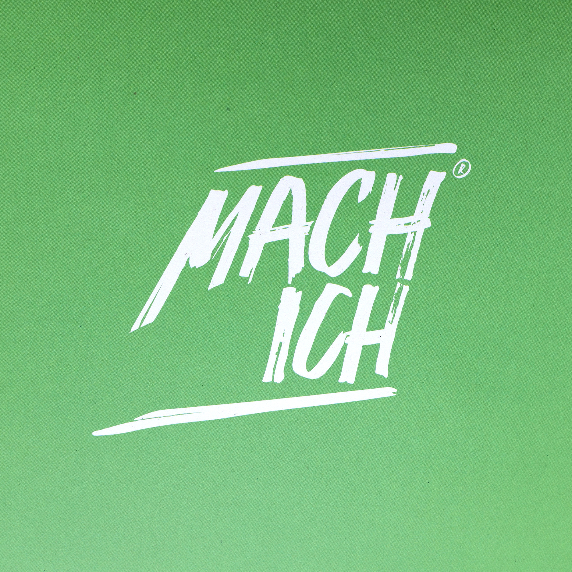 MACH ICH® Poster beidseitig 50x70 cm grün/orange SCHWIERIG GENAUMEIN DING (grün) + SPÄTER IST FÜR AMATEURE (orange), grün, Grafik, Logo, Text, MACH