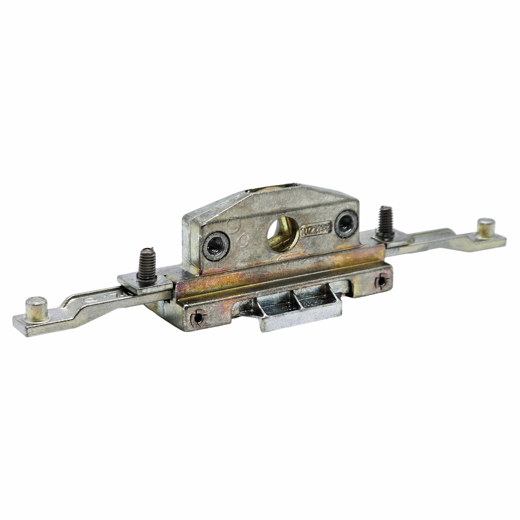 [BA] Zentralgetriebe mit Fehlbedienungssperre ohne Anschlag verzinkt, Schiene, Klemmblock, Metallteil, Schraubmontage, Schienenführung