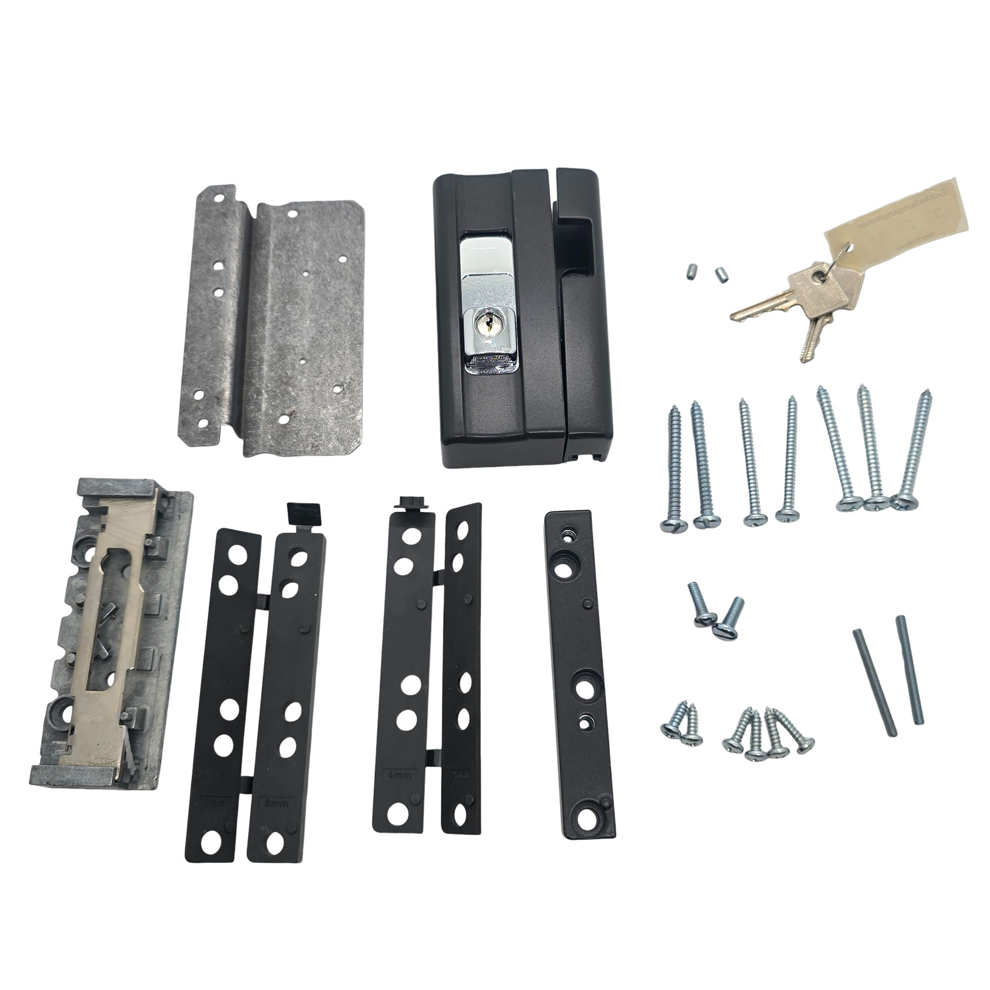 Burg Wächter BlockSafe B1 Fenstersicherung weiß braun verschiedenschliessend + gleichschliessend Braun GL, Türschloss-Set, Elektronisches Schloss, Montagezubehör, Schraubenset, Schließblech