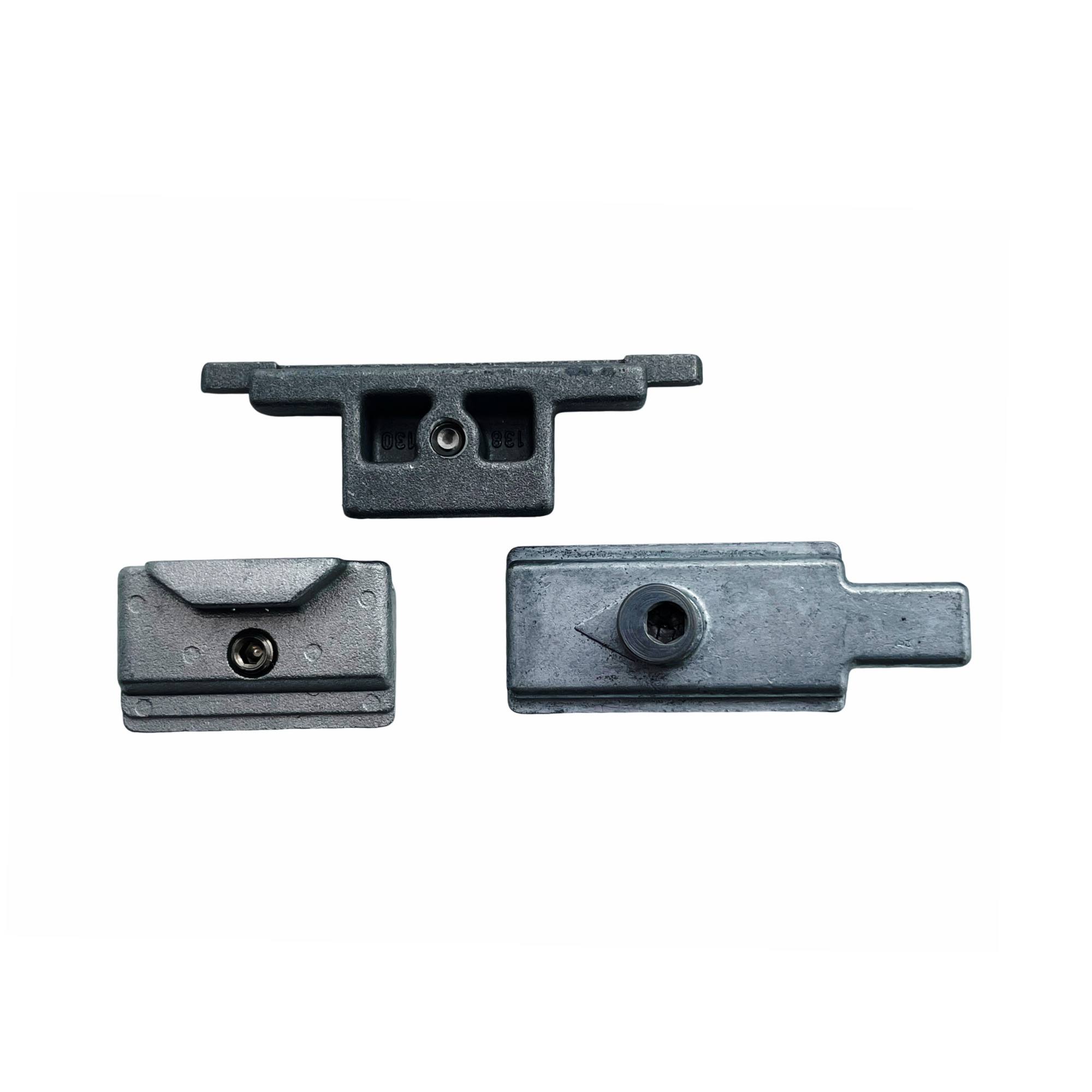 [BA] Hueck Hartmann Umbausatz 2850-03 US neu, Schienenklemme, Metallstück, Halter, Schraubverbindung, Klemmteil