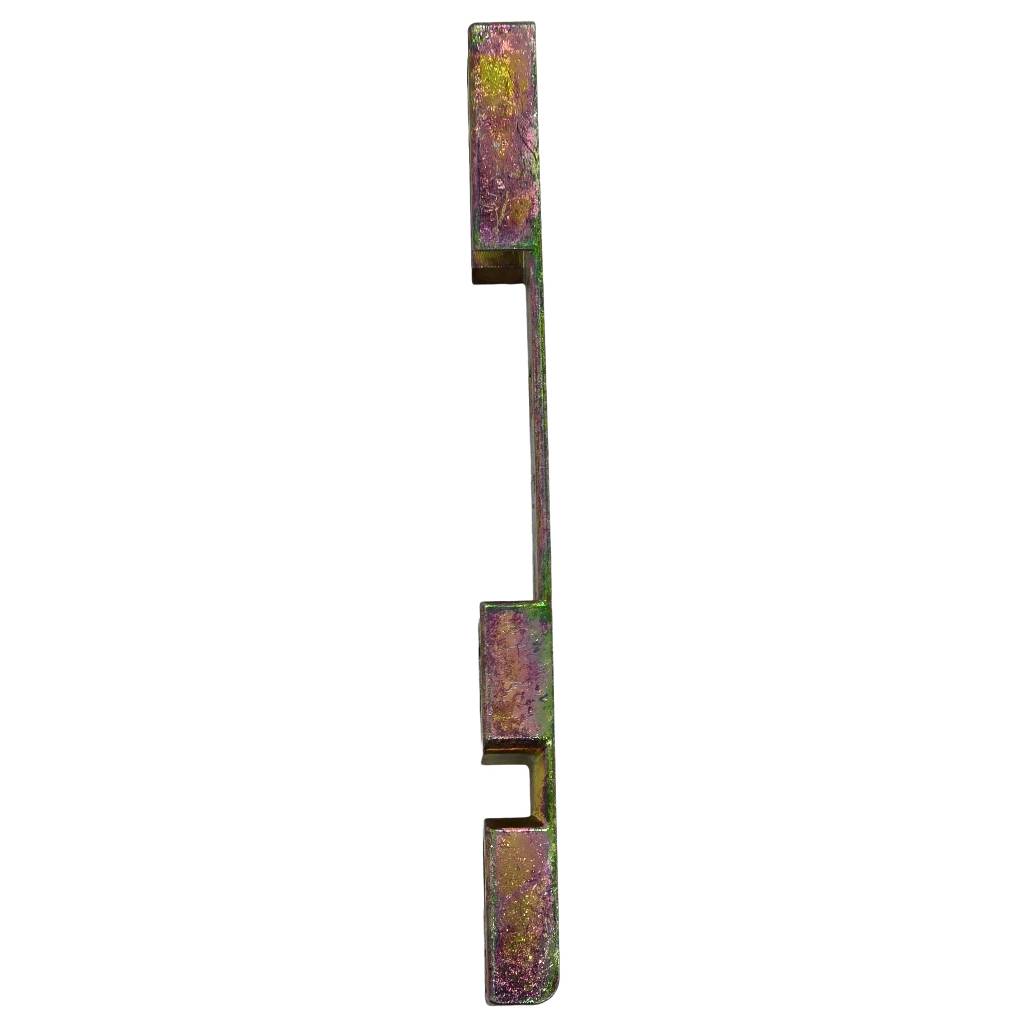 [BA] Siegena Kippschliessblech 0761 Schließstück  Ersatz für 760-1, metallisch, bunt, Gitterhalter, von Hand geschmiedet, irisiert
