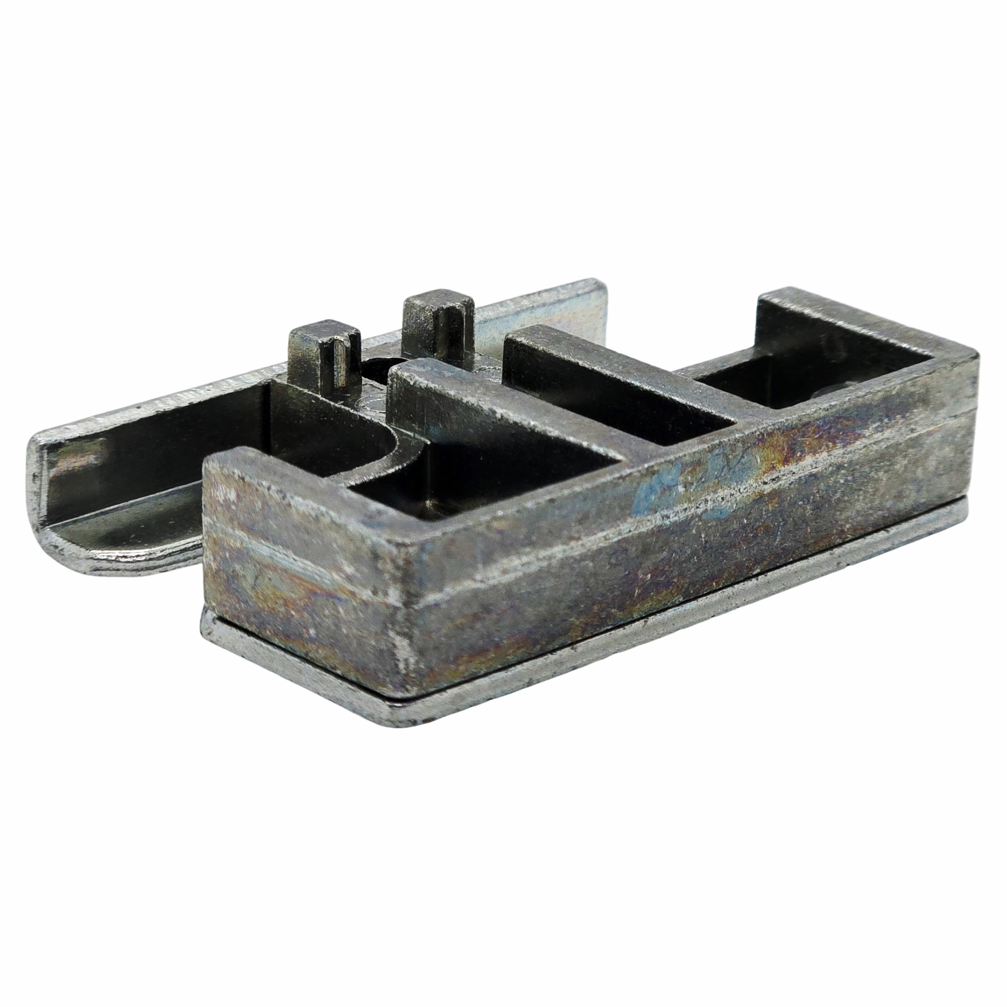 [BA] GU Sicherheitsschließblech 9-40366 Gr 03, Metallklemme, Werkzeugzubehör, rostiges Metall, rechteckiger Block, Slot-Halter