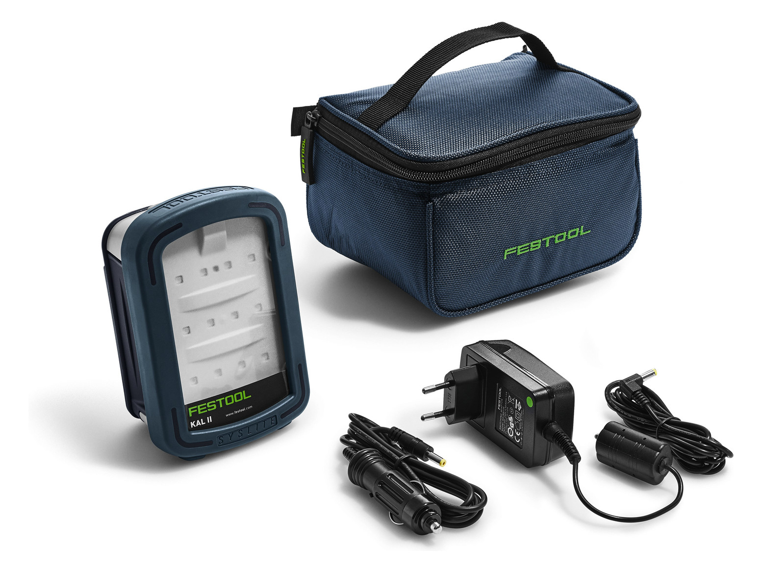 FESTOOL Akku-Arbeitsleuchte SYSLITE KAL II LED Baustrahler für 7,2V Akkus, Kaltlack, Schraubendreher, Schwarz-Grau, Ladegerät, Koffer/Etui