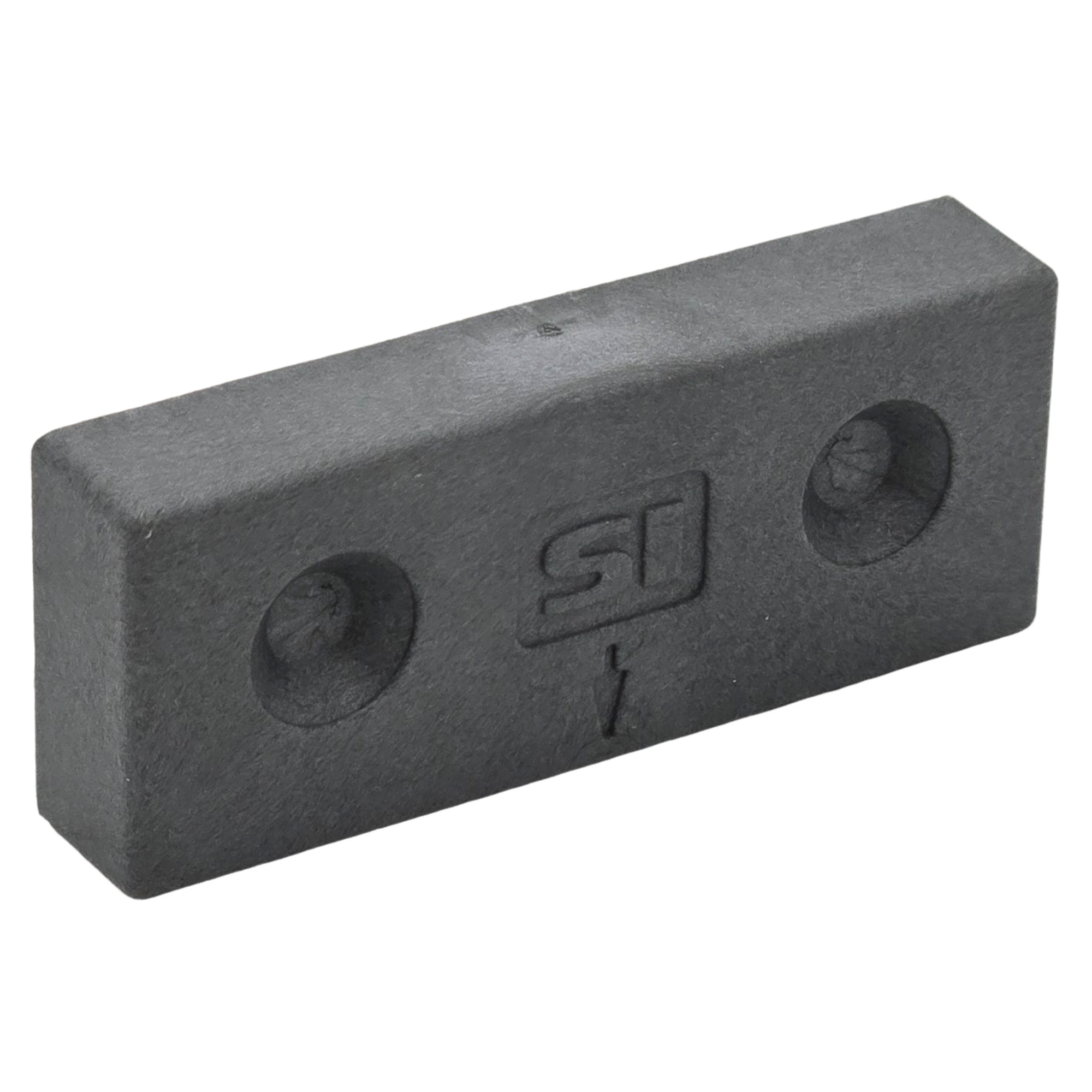[DS] Siegenia Falzluftbegrenzer F EDEL.-SILBER K25 edelstahl-silber TFFB0010-040040, Block, Stoßdämpfer, Gummi, Grau, Maschine