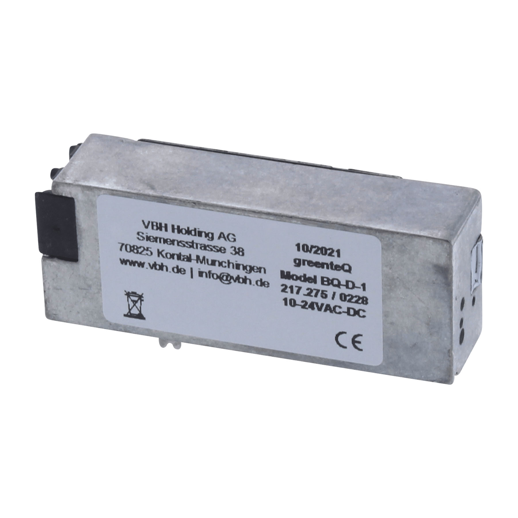 greenteQ elektrischer Türöffner BQ-D-1 E-Öffner mit starker Fallenfeder 10-24V, sensor, Modul, Industriell, Metall, Etikett, Modul, Elektrobauteil, Metallgehäuse, Beschriftung lesbar, 10-24VAC-DC
