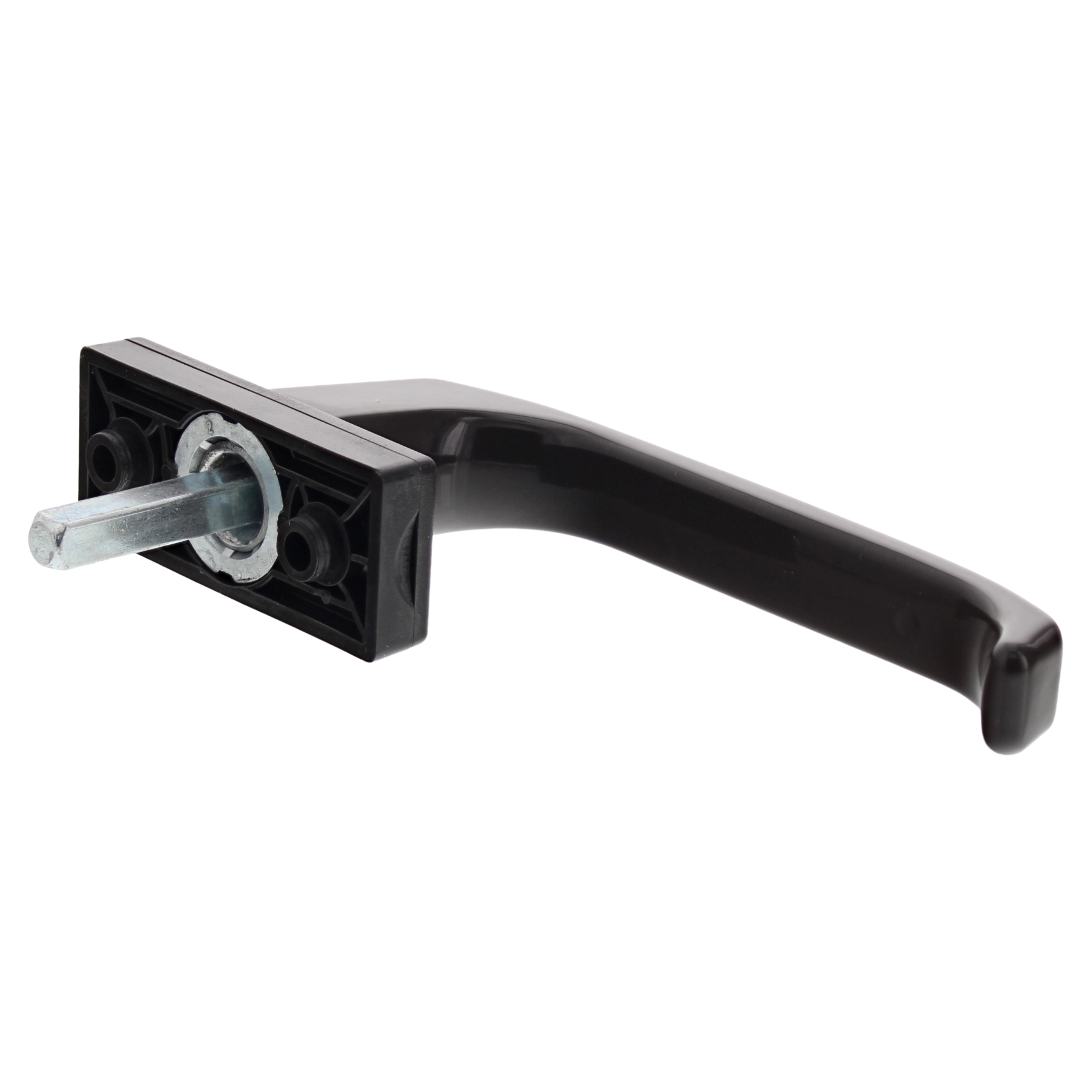 [BA] Hermo Fenstergriff 1747, Stftlänge 32 mm, Nocken 12 mm, schwarz, Türgriff, Aluminiumwerkzeug, Hebel, Schwarzer Griff, Klemmvorrichtung