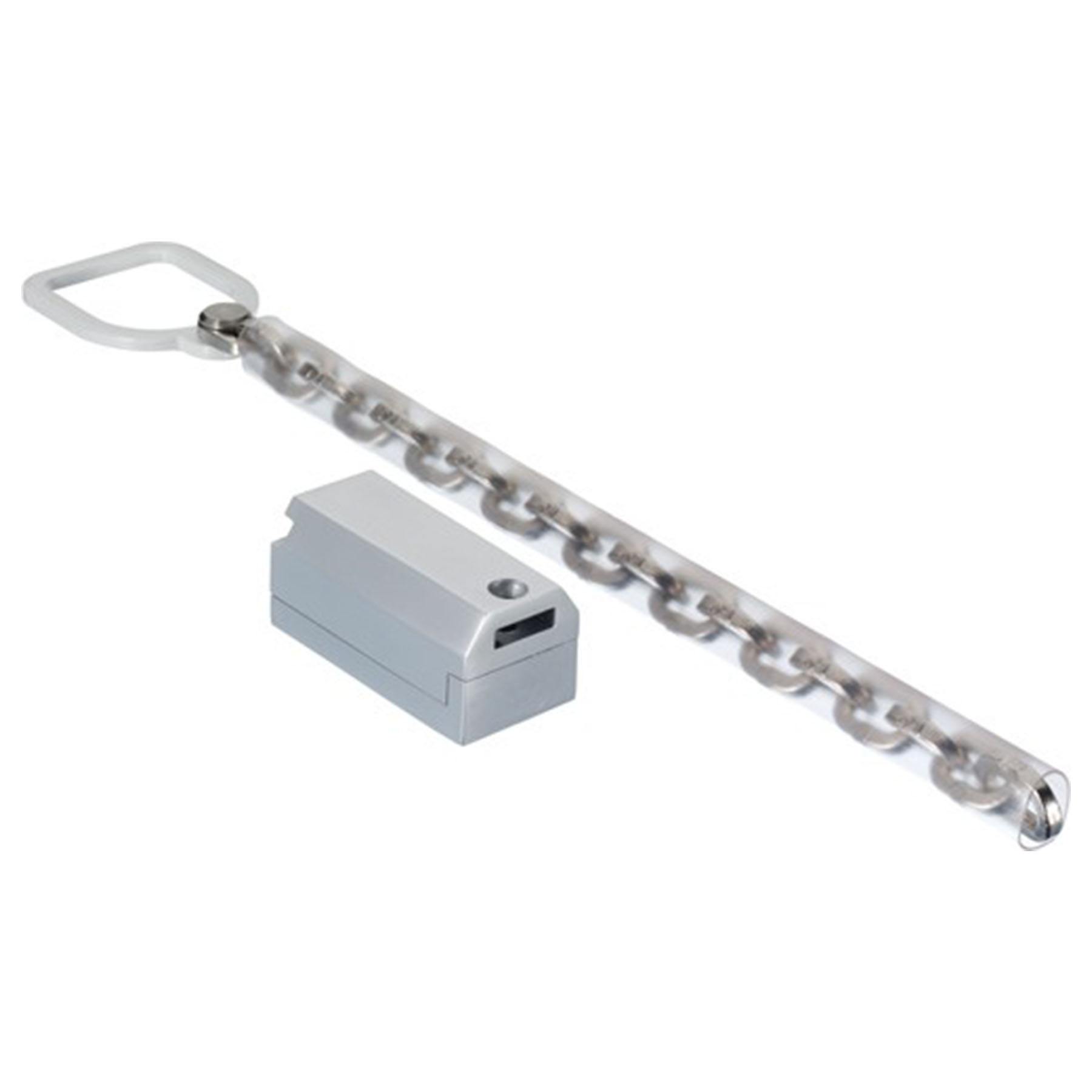 [BA] Ikon Türgriffkette 175 nicht abschließbar F1 9M34 45187, USB-Adapter, USB-A zu HDMI, Kette aus Metall, Schlüsselanhänger, Silber