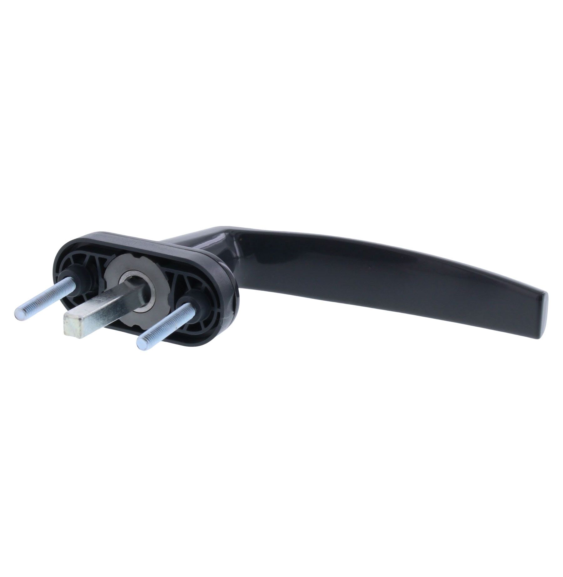 ToniTec Fenstergriff LENA II anthrazit grau RAL7016 inkl. Schrauben, Türgriff, Türdrücker, Türarbeitsgriff, Verstärkter Griff, Schwarz