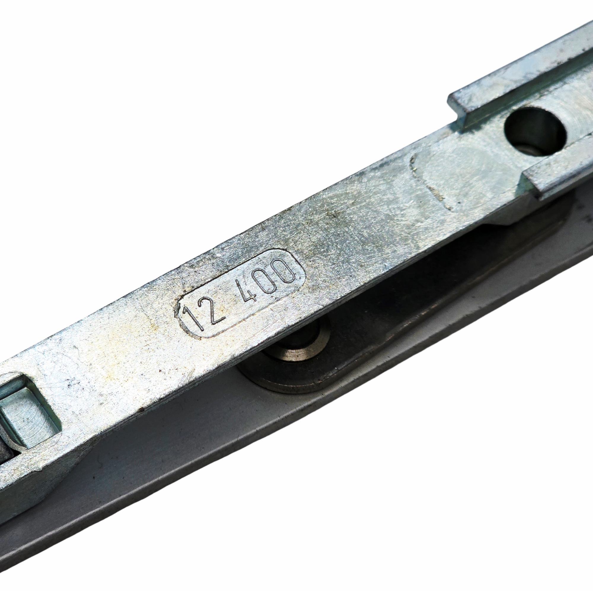 [BA] Hueck Hartmann Schere 12 422 7 silber links, Schiene, Metall, Schraubeneinbau, Gleitführung, 2-Wege-Linearführung