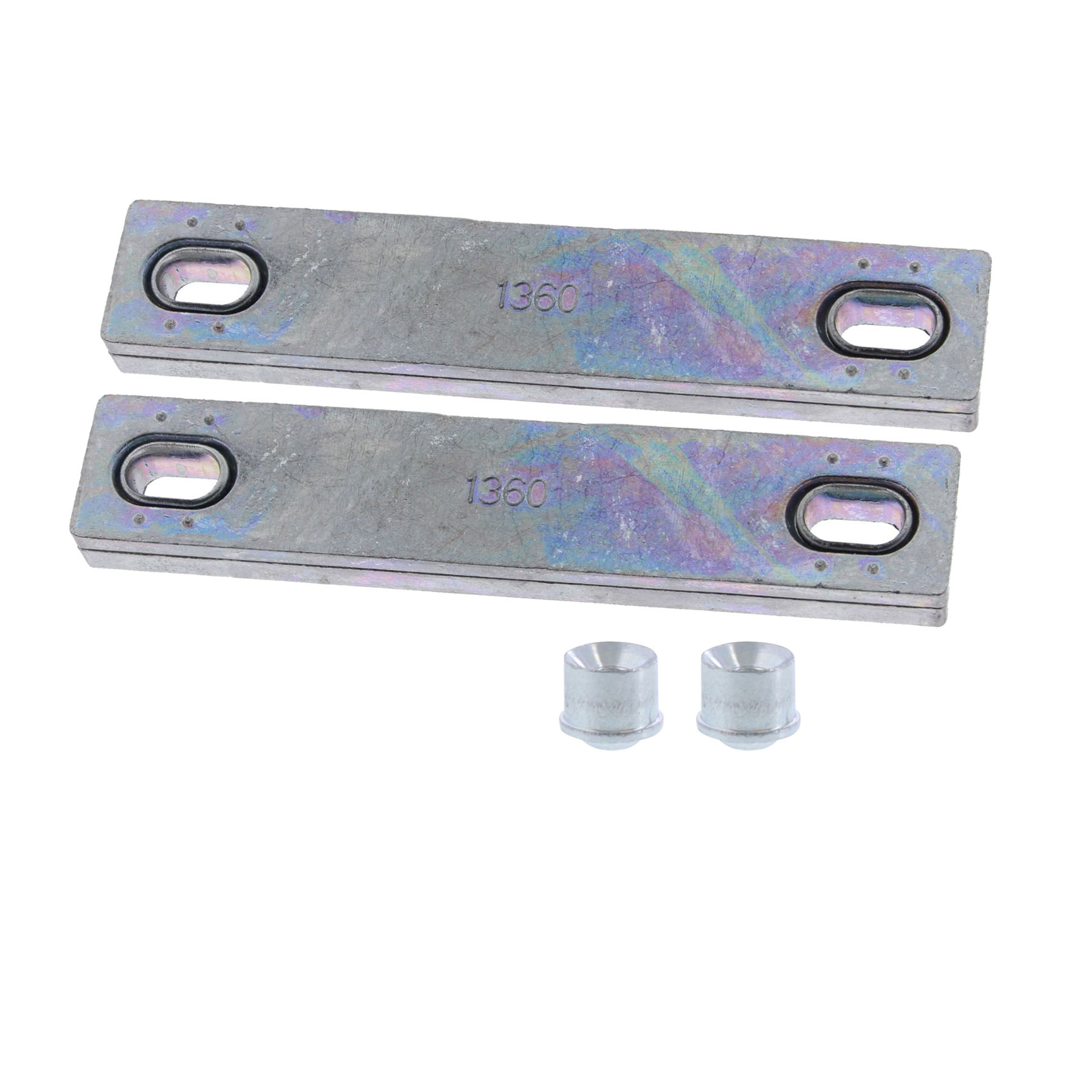2er Set Si SIEGENIA Terrassentür Balkontür Schnäpper A 1360 TS inkl. Hülse, Klammer, Aluminium