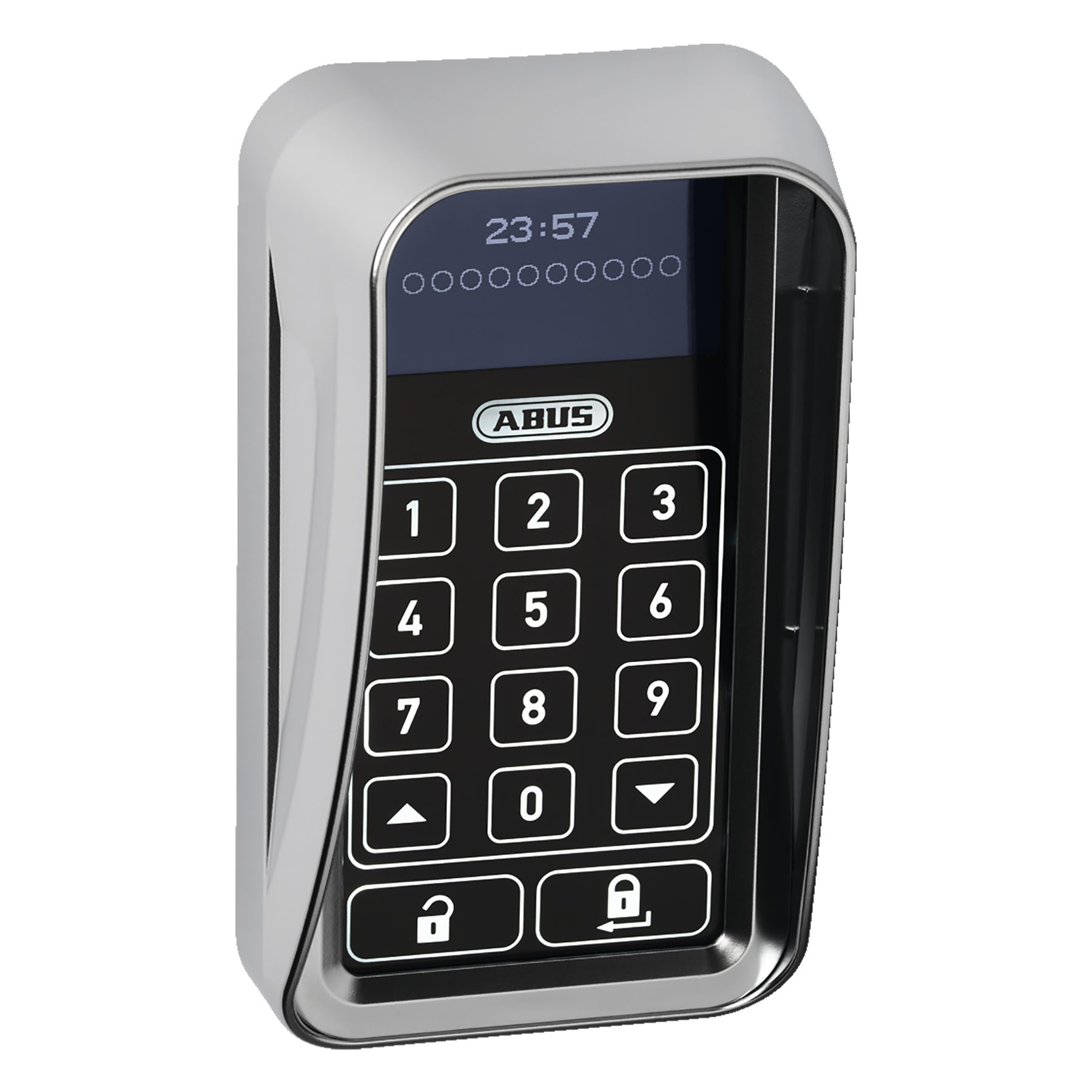[DS] HomeTec Pro Sichtschutz Funk-Tastatur CSS3000 silber 73361, Tastatur, Sicherheitscode, Elektronische Tastatur, Schloss, Alarmknopf