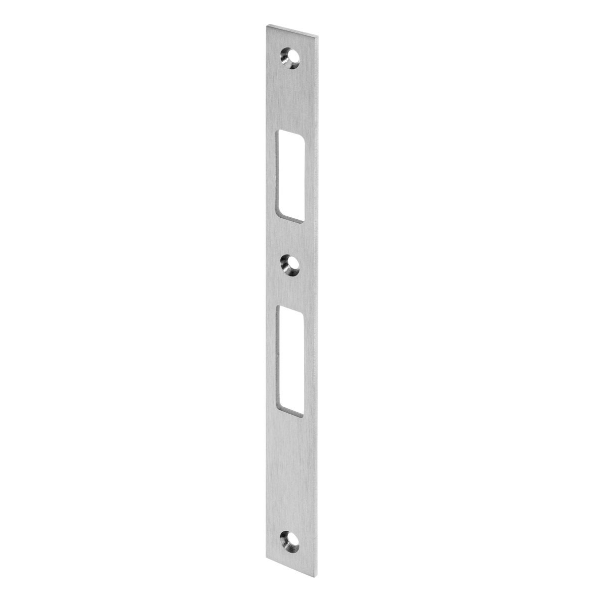 WILKA Schließblech für Rohrrahmentüren 24x3x245 Edelstahl matt gebürstet, Griff, Klammer