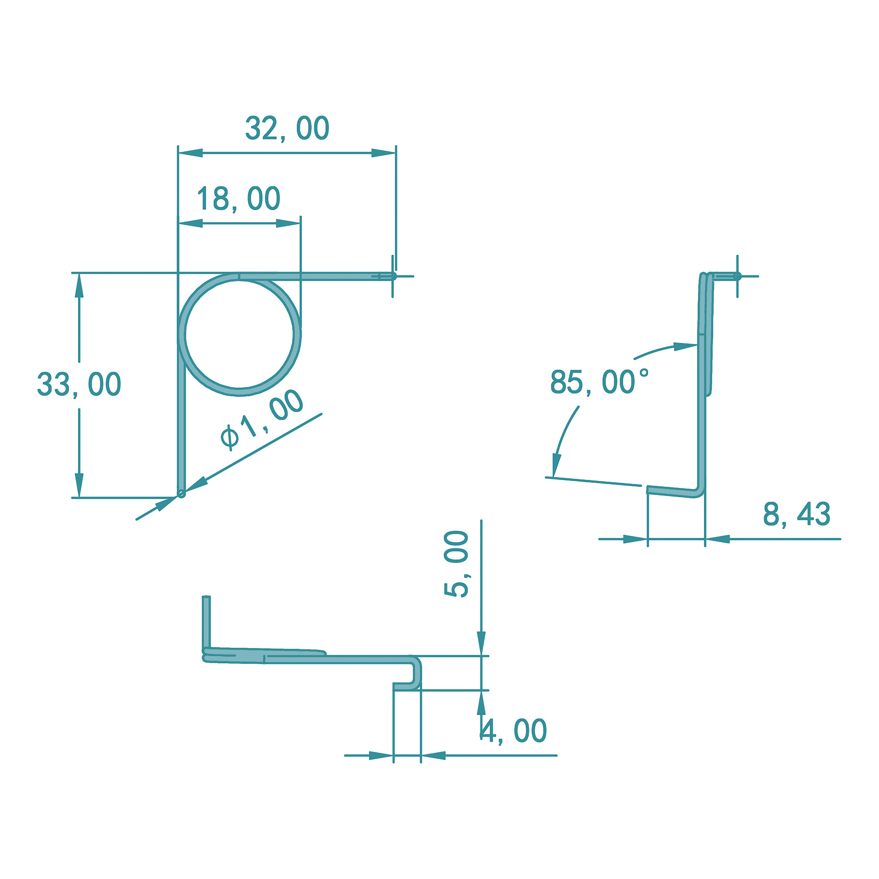 FEPS Spring PSK-Feder GU-FE001 als Ersatz für Marke GU Serie PSK 966/200 links, Schaubild