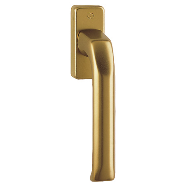 [DS] Hoppe Fenstergriff London 013/U34 VK 7/32 F4 ohne Schrauben 790593, Türgriff, Türdrücker, Griff, Metallgriff, Goldfarbene Beschläge