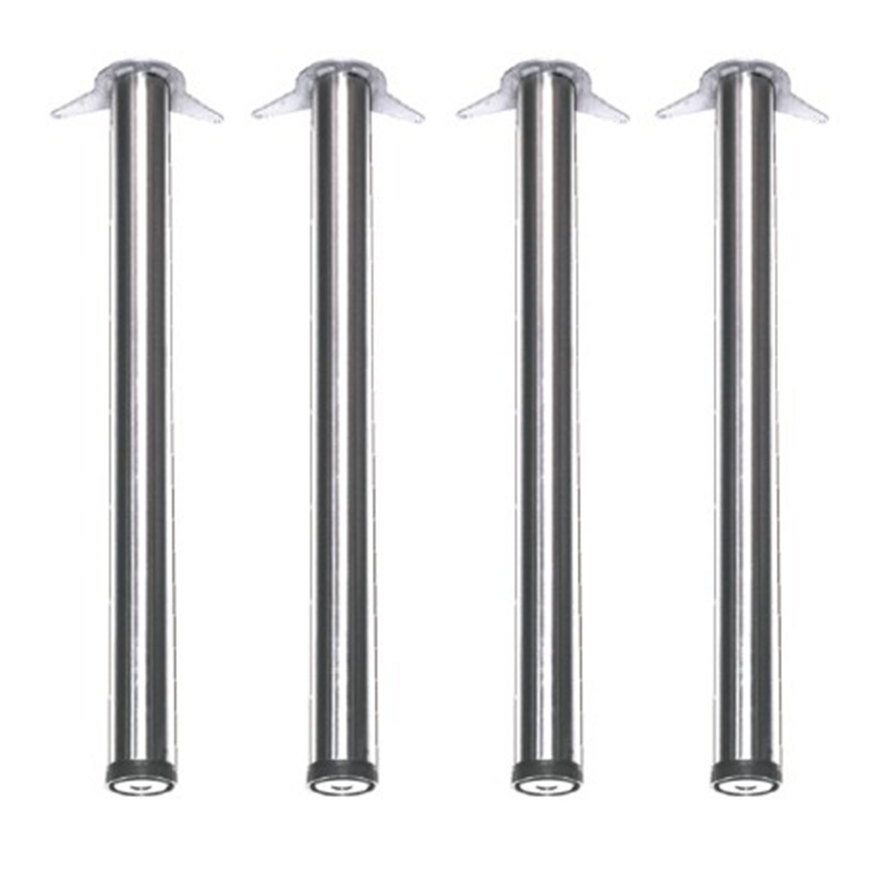 ToniTec Tischbein Set Edelstahl Optik / Chrom D60mm 710 mm a 4 Stk. Edelstahl finish, Aluminium, Aluminium, Aluminium