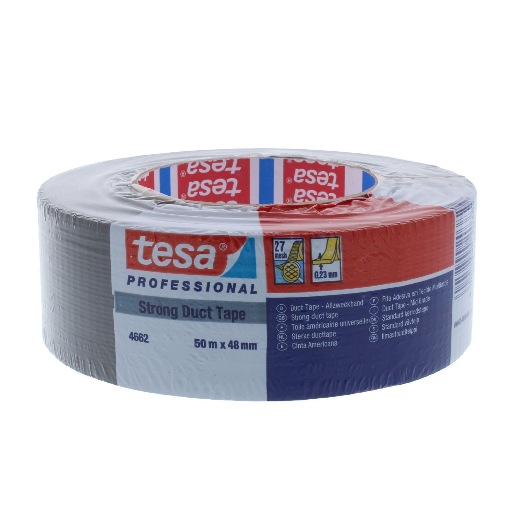 tesa duct tape Allzweckband 4662 48mm x 50m schwarz 4005800203824, Papier, Klebeband