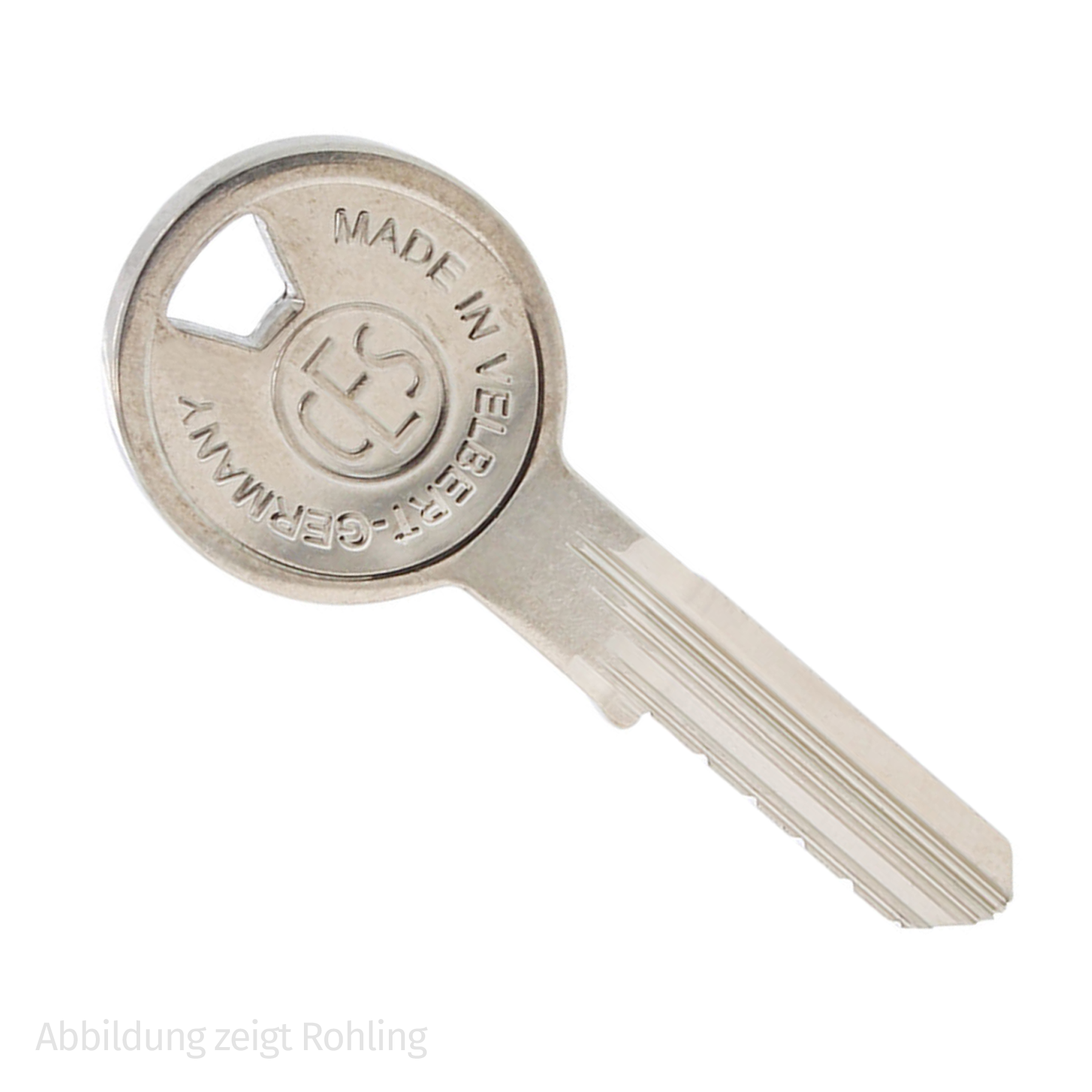 CES Nachschlüssel für Sperrschließung PSM, Nachfertigung nach CODE Neusilber, Schlüsselkappe, Schlüsselloch, Metall, Schlüsselrohling, Rohling