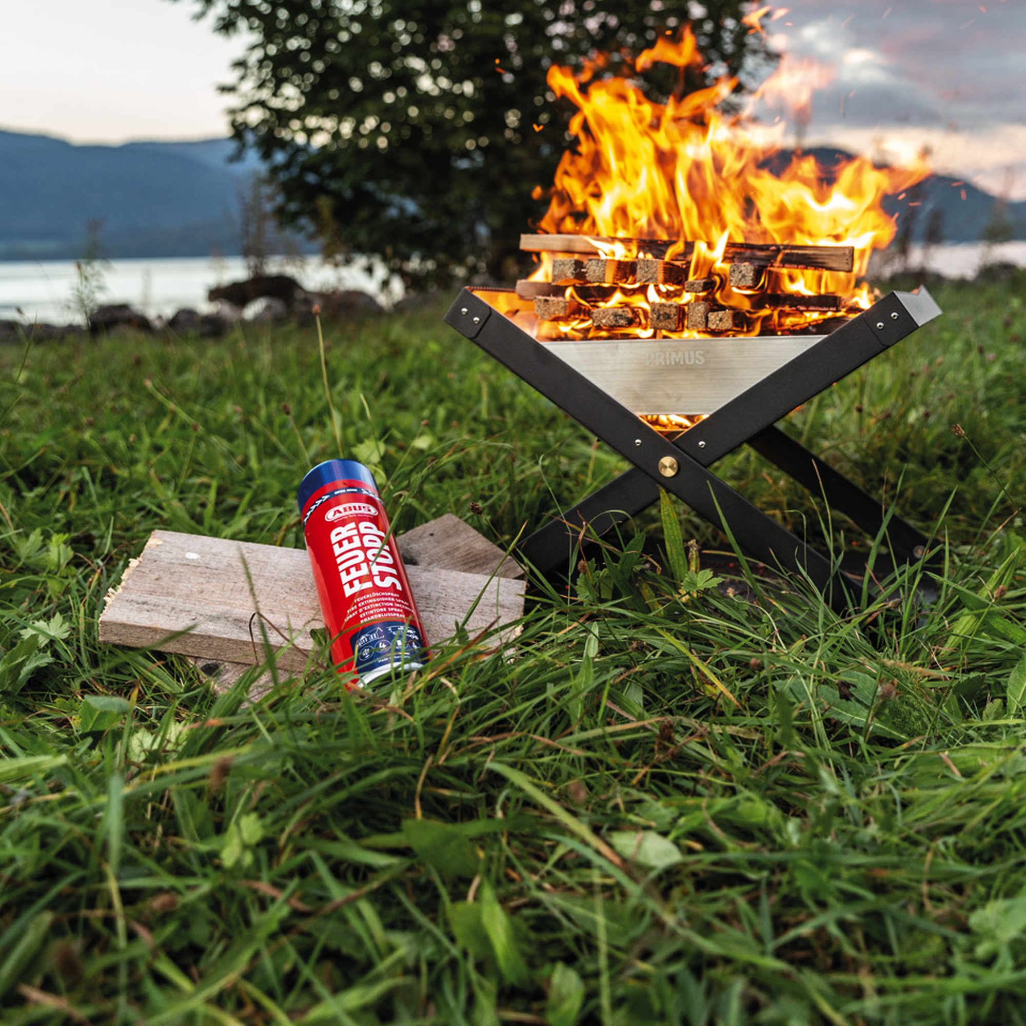 ABUS Feuerlöschspray Feuerstopp AFS625 85727, Feuerstelle, Lagerfeuer, Holzkohle, Feueranzünder, Outdoor